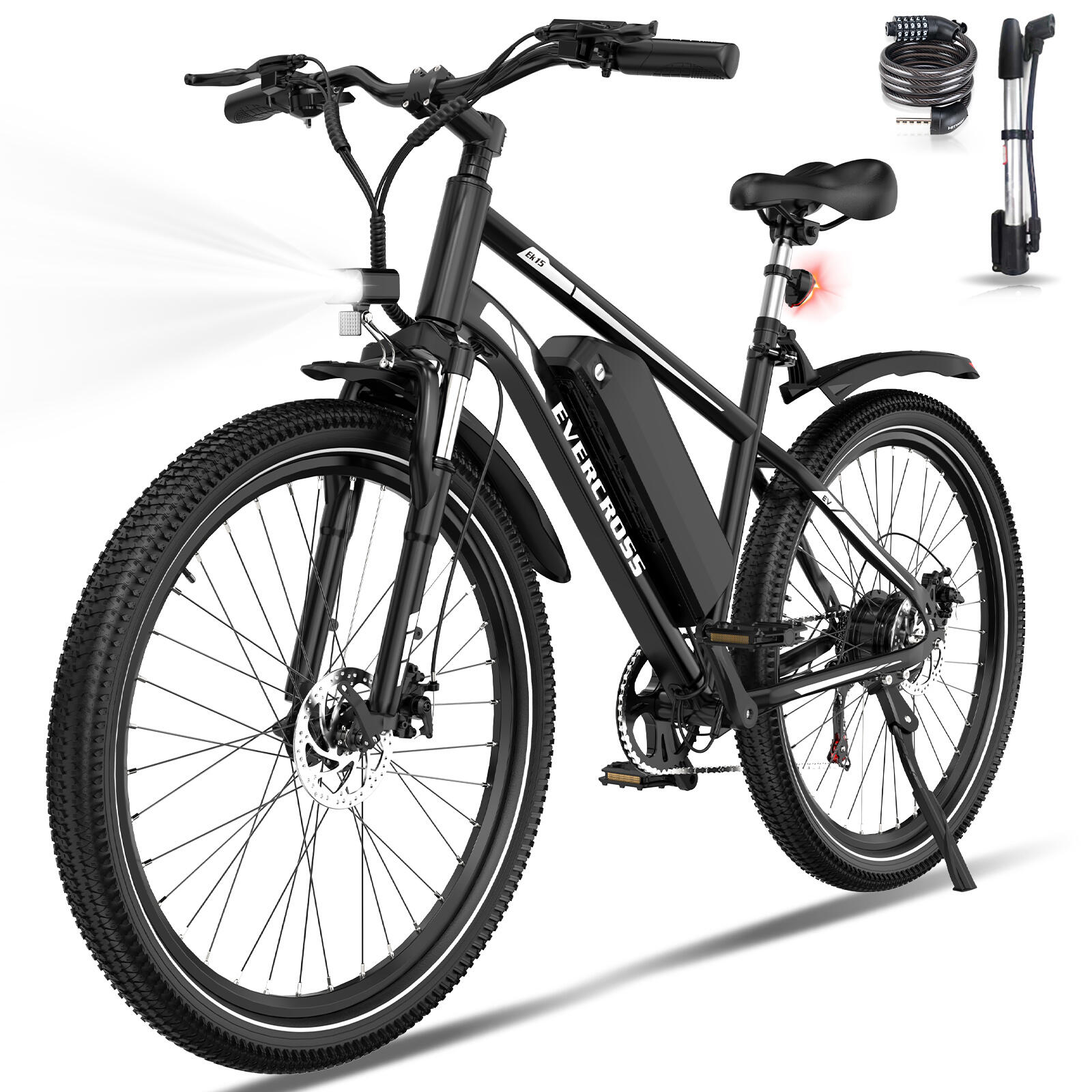 Rower elektryczny EK15 27,5 MTB 250W 36V 25 km/h amortyzacja + hamulce