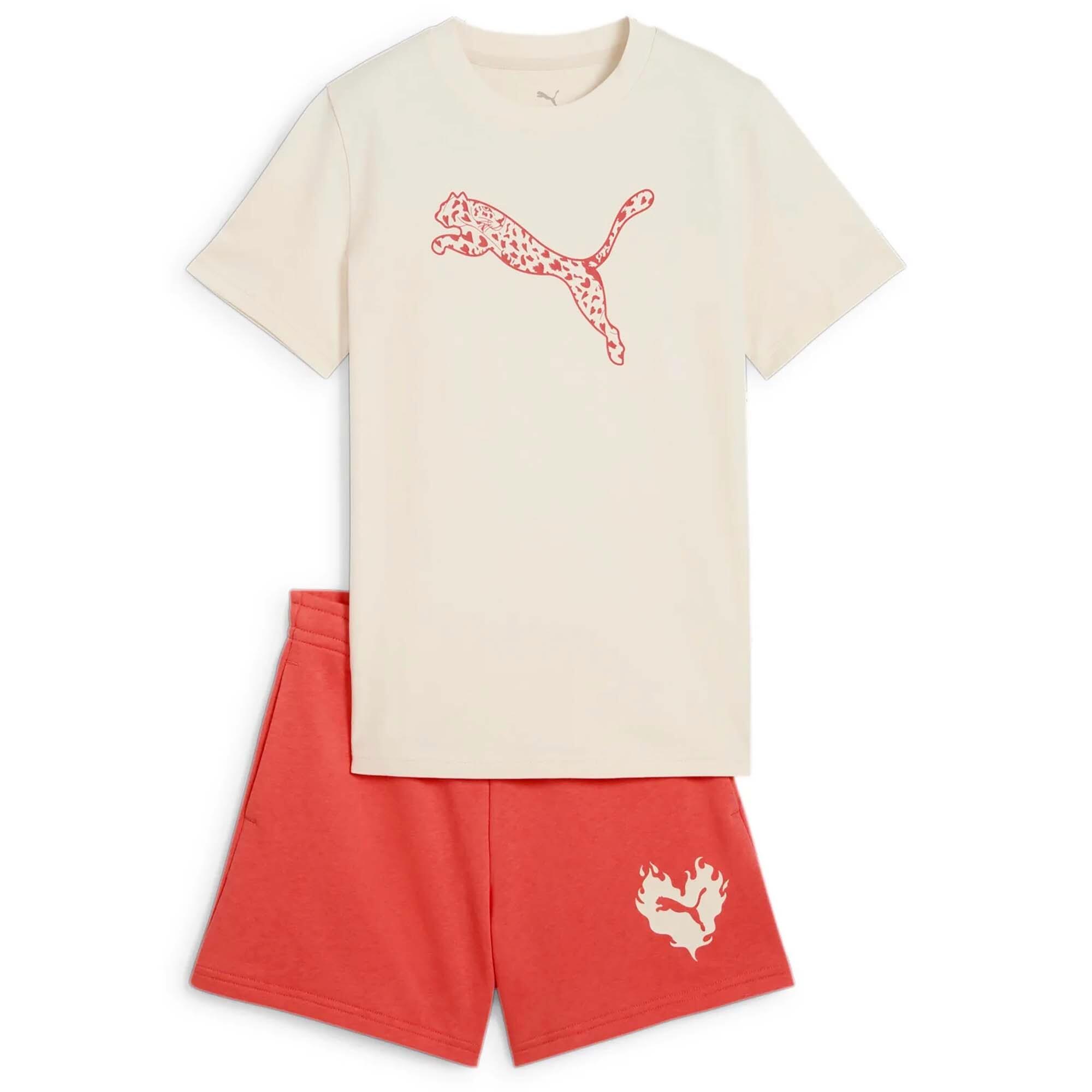 Puma Flaming Love Koszulka I Spodenki Komplet G Dzieci