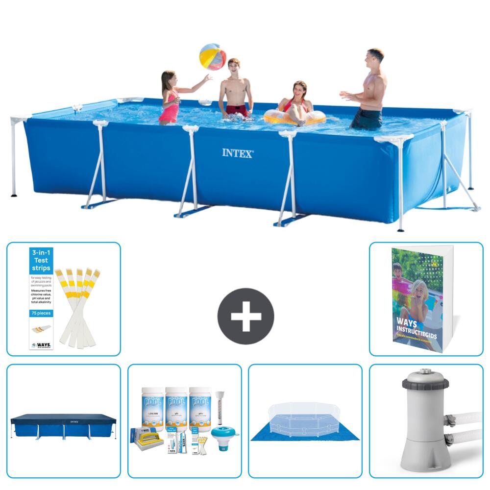 INTEX Basen ze stelażem Prostokątny - 450x220x84 cm - 7-częściowy S77