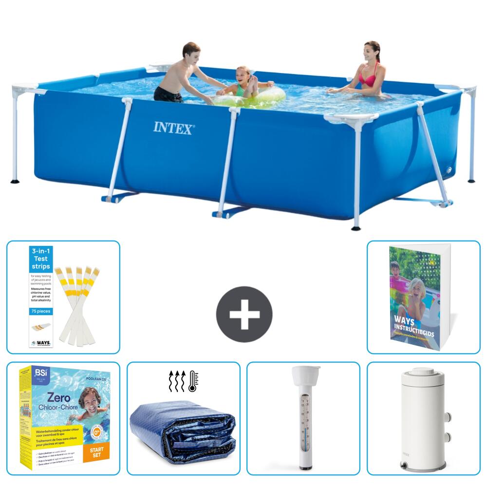 INTEX Basen ze stelażem Prostokątny - 300x200x75 cm - 7-częściowy S10