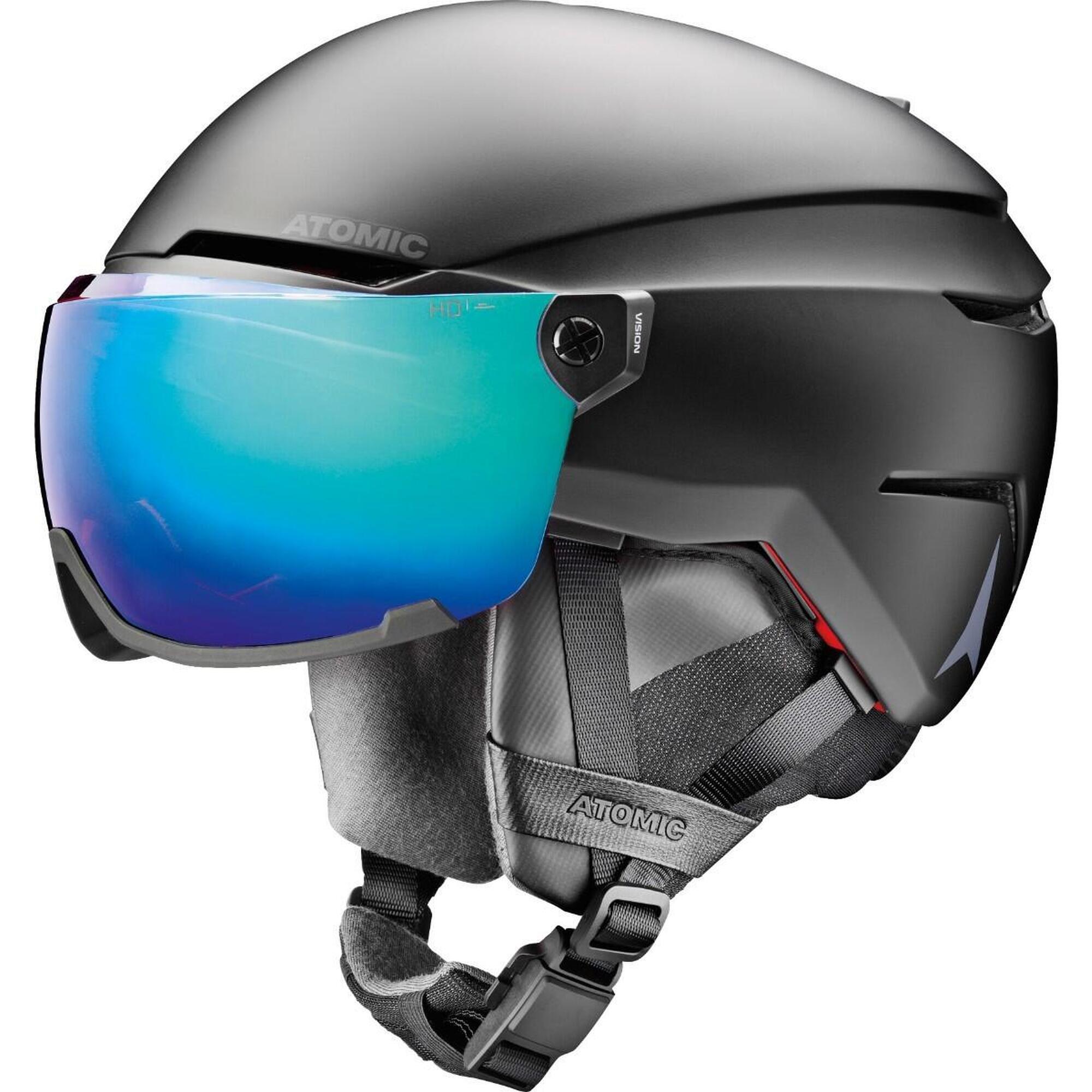 Sporty zimowe Kaski Atomic Savor Amid Visor HD Kask Narciarski - S - Czarny