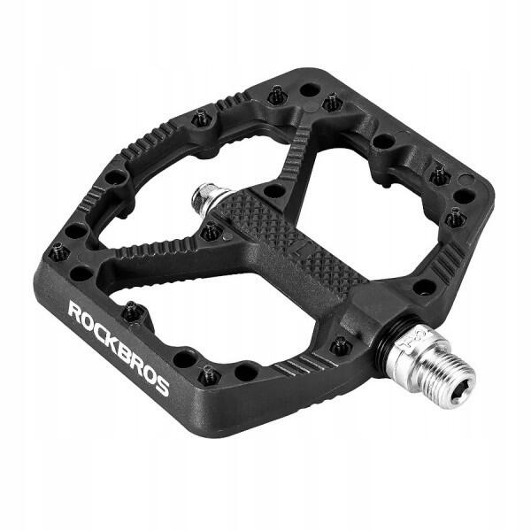 Pedały rowerowe nylonowe z pinami czarne Rockbros 2021-12A