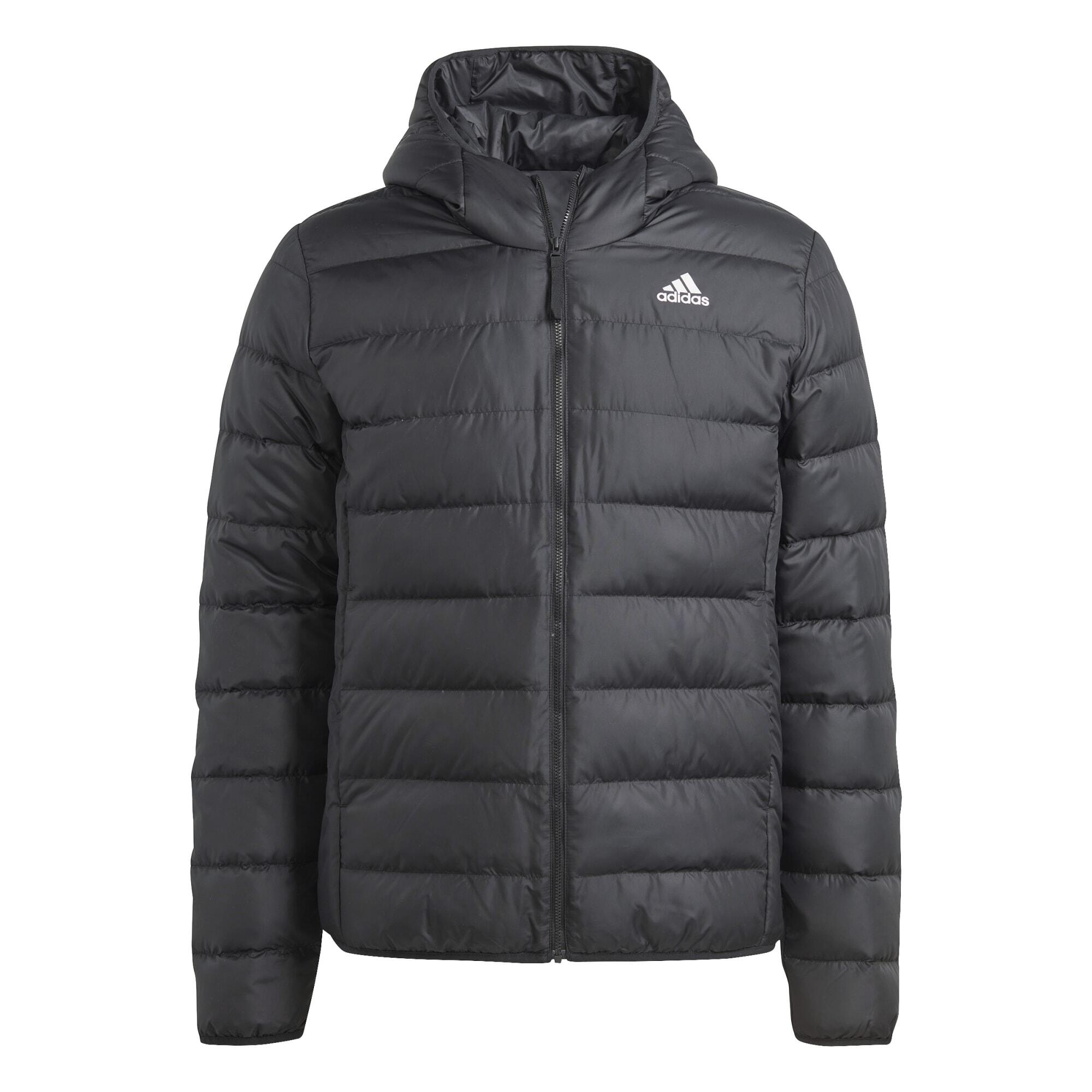 Kurtka puchowa adidas czarna z stałym kapturem