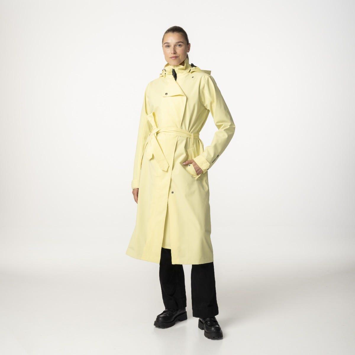 Trench Coat Long Rain Jacket Women Golden Mist