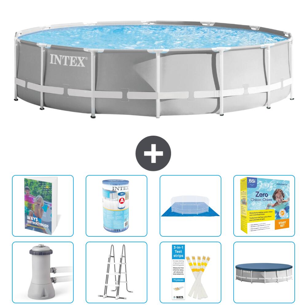 INTEX Basen Prism Frame Okrągły - 427x107 cm - 9-częściowy S572