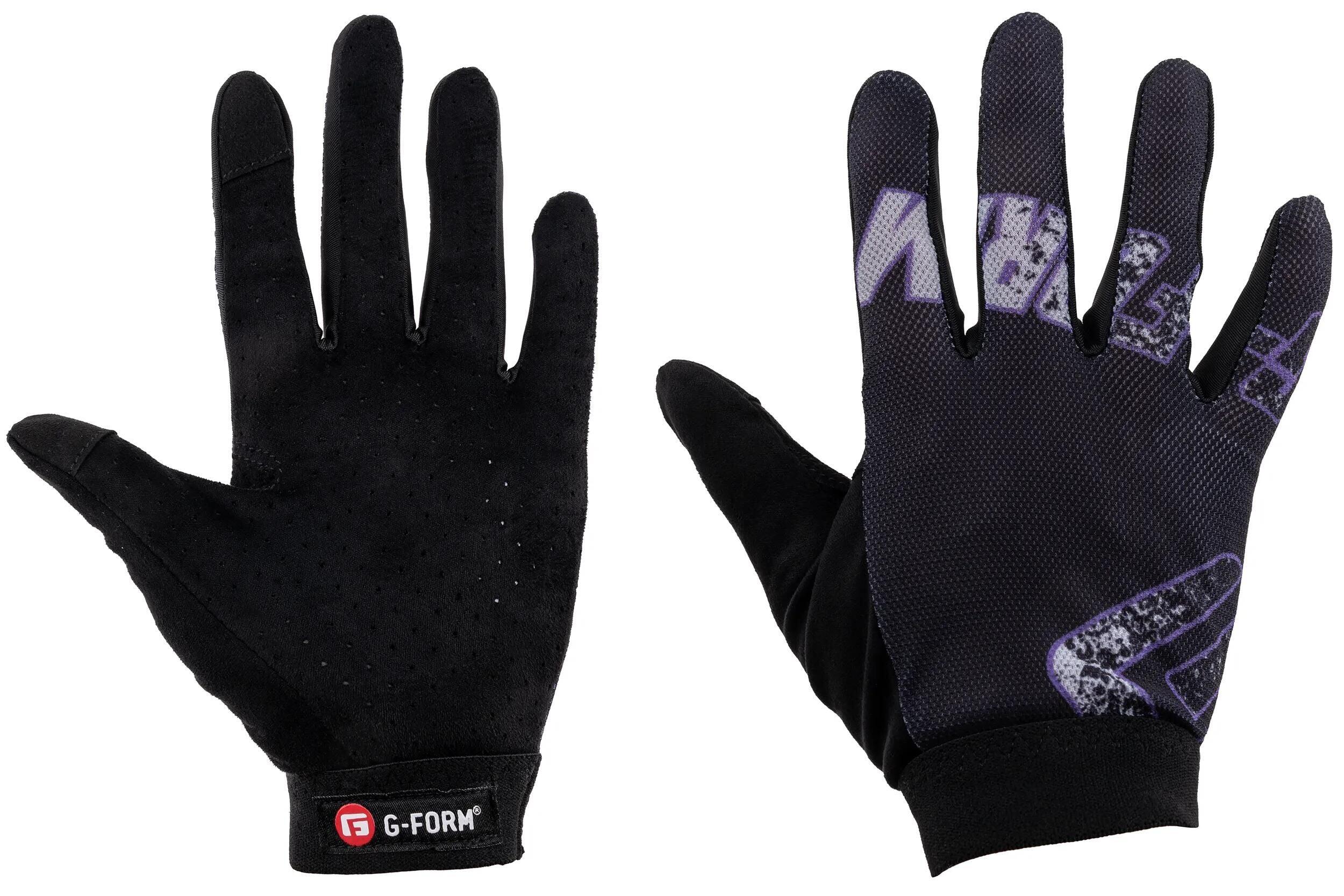 Rękawiczki G-FORM Tempo youth L/XL, czarno-fioletowe