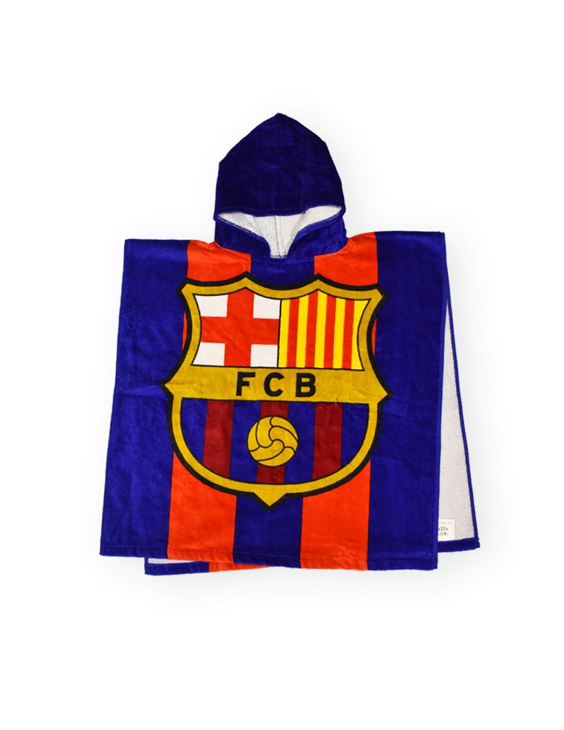 Poncho FC Barcelona de Microfibra - 60 x 120 cm