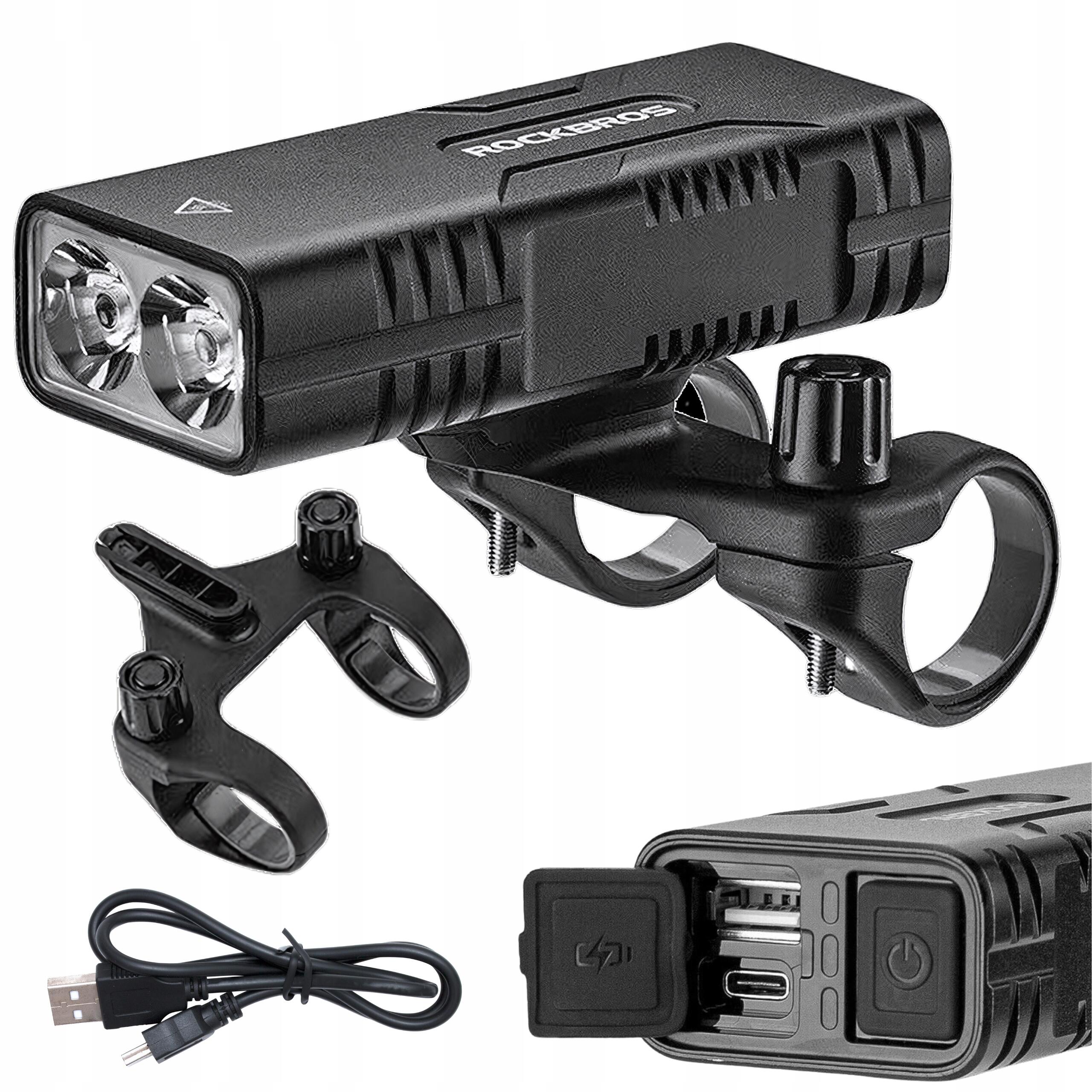 Lampka rowerowa Rockbros 850lm z funkcją powerbanku wodoodporna ipx6 6 trybów