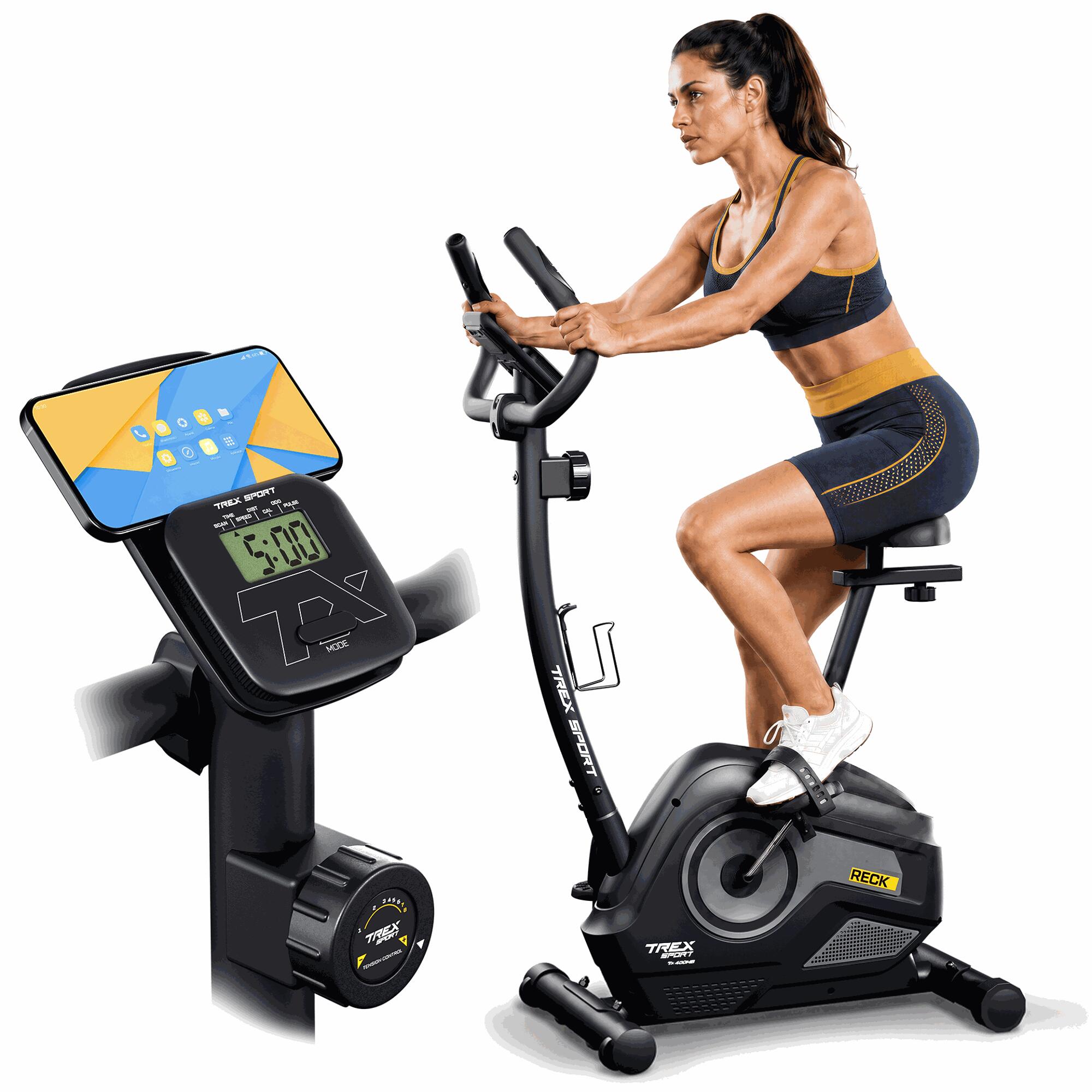 Rower stacjonarny indoor cycling Trex Sport RECK TX-400MB magnetyczny szary