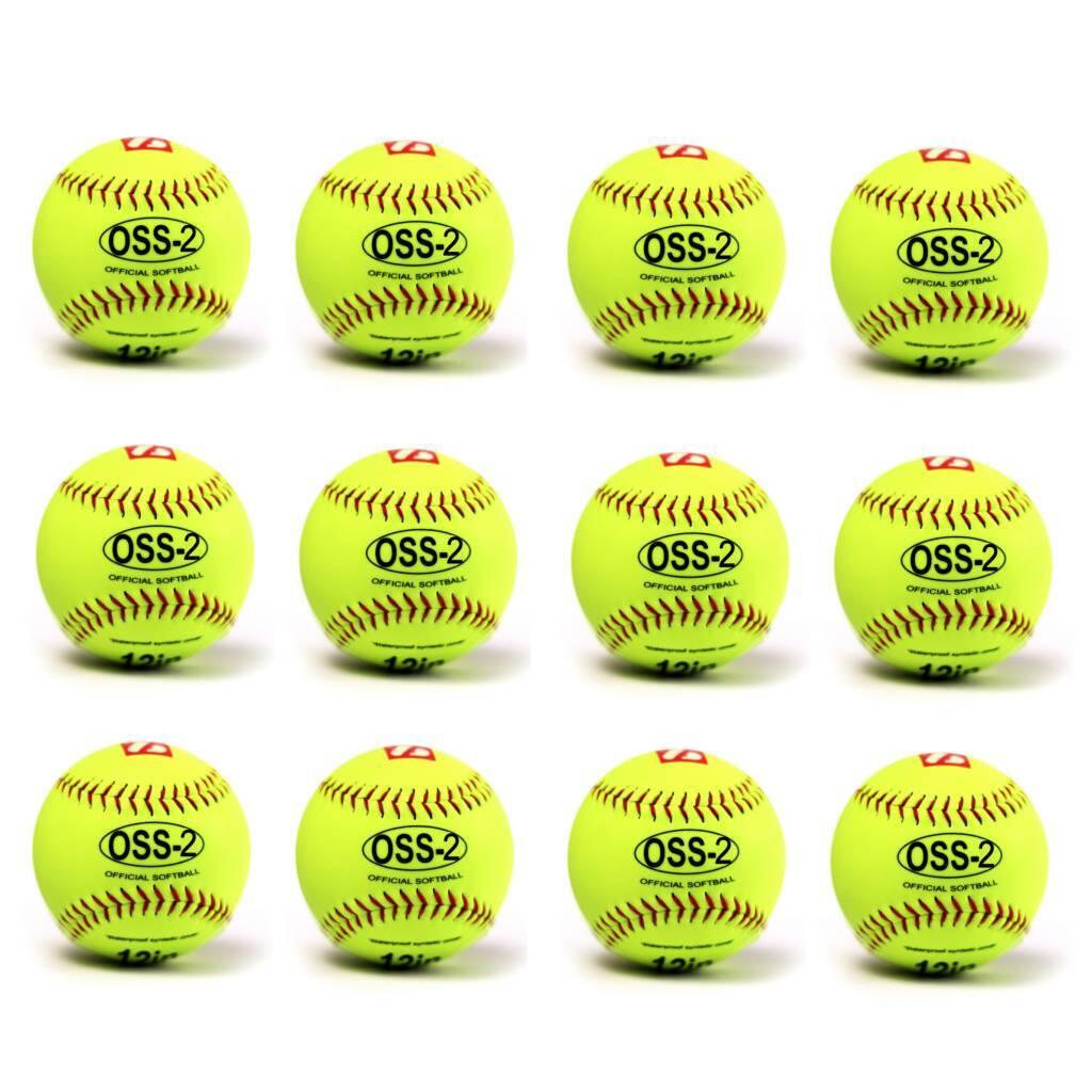 inicjacyjna piłka softballowa 12'', żółta, 1 tuzin OSS-2