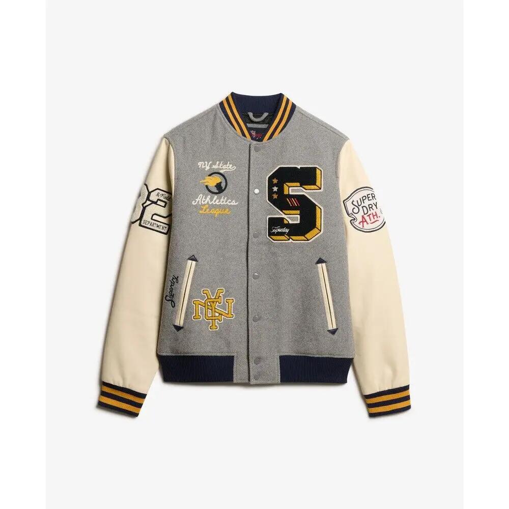 Bomber z naszywkami Superdry College