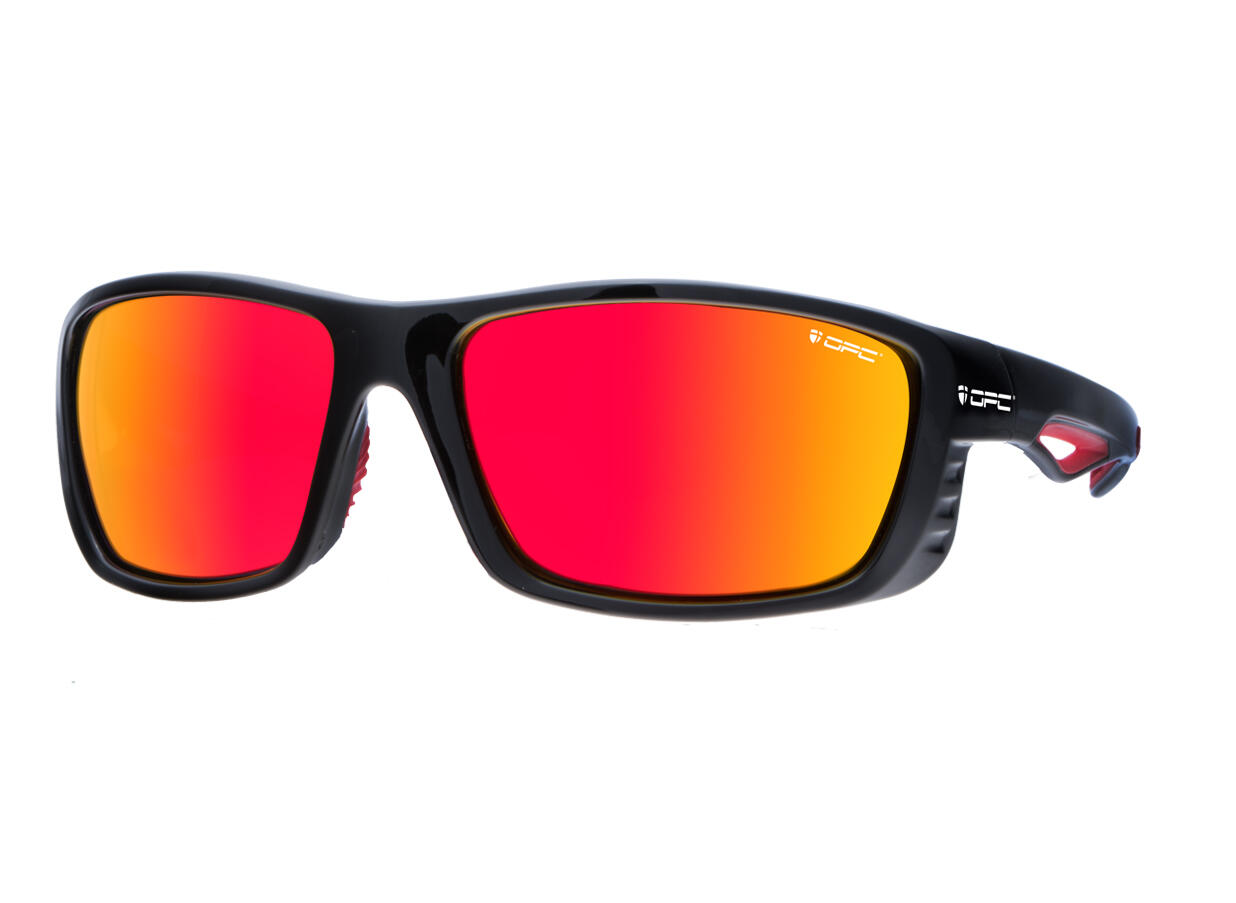 Okulary przeciwsłoneczne unisex OPC SPORT EVEREST Matt Black Red + ETUI