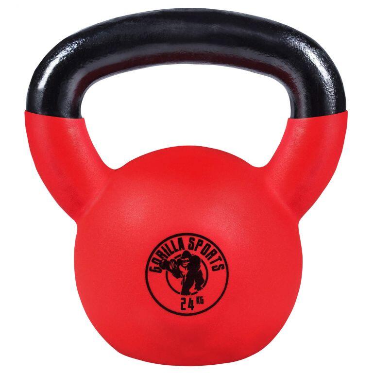 Kettlebell 24 kg treningowy żeliwny gumowany Gorilla Sports