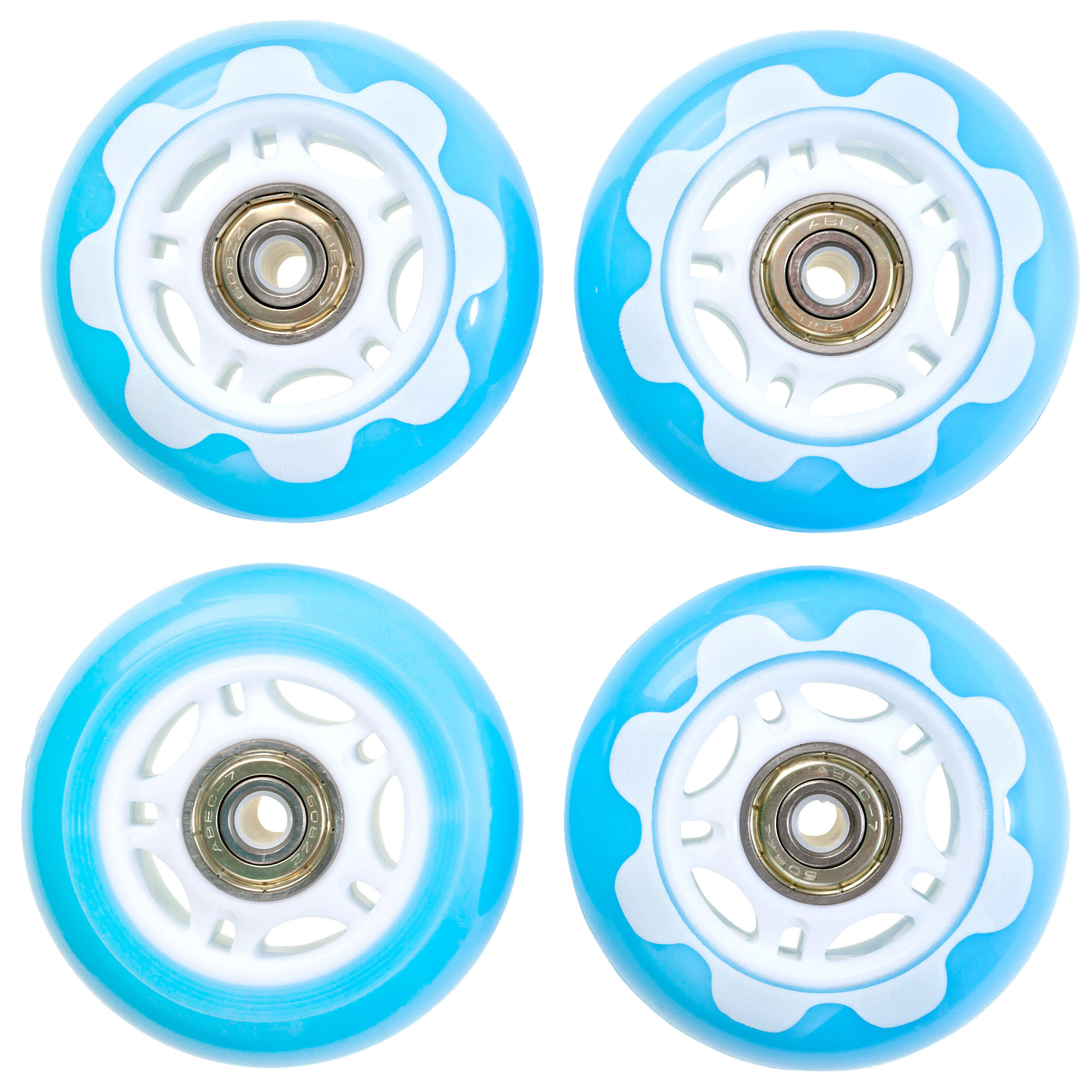 4x Kółka + łożyska do rolek Raven Senia Blue 70mm PU