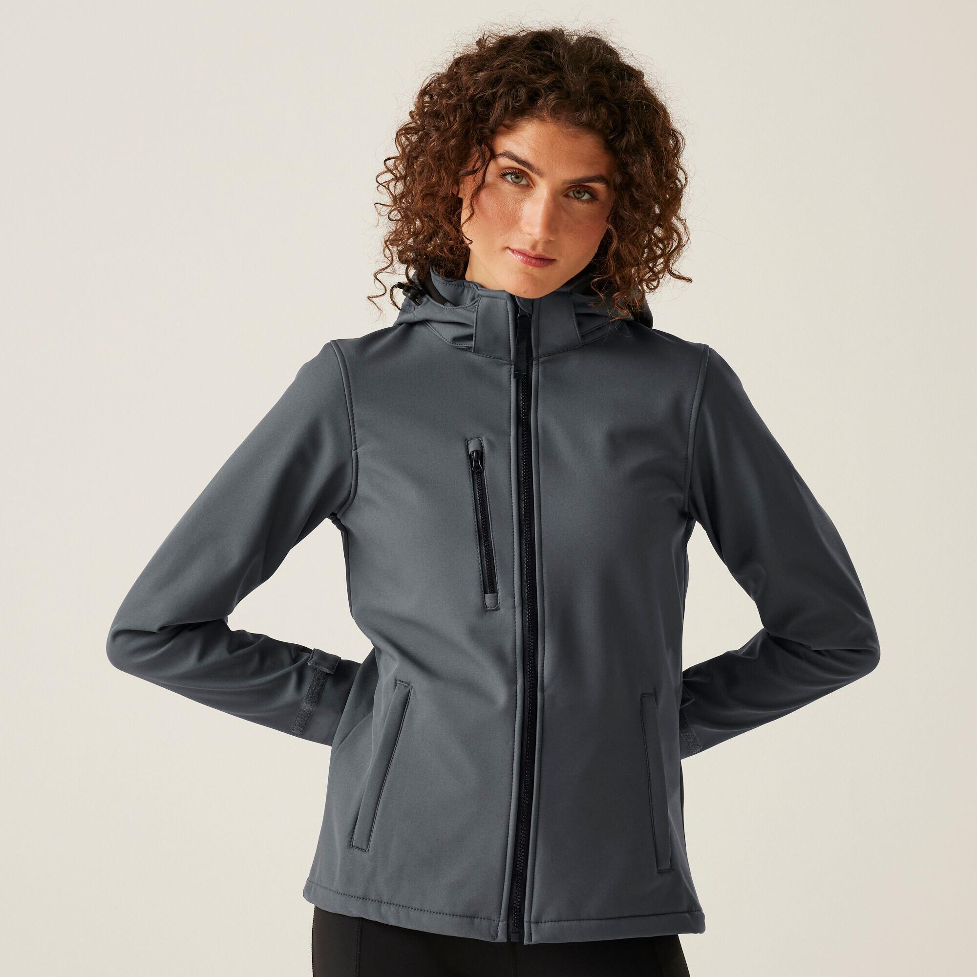 Damska 3-warstwowa kurtka softshell z kapturem Venturer z nadrukiem