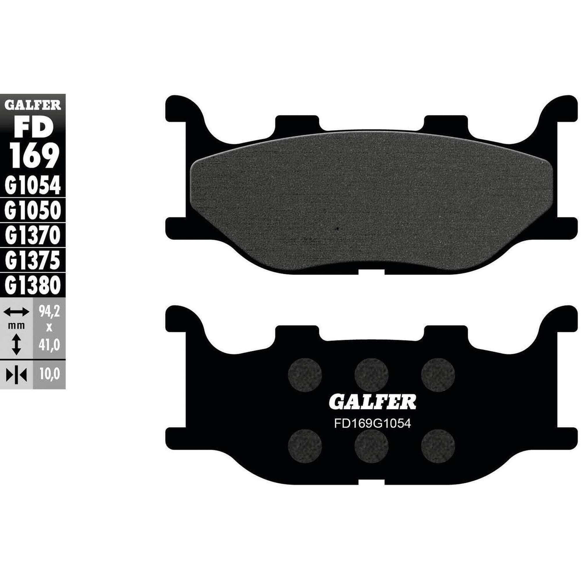 Klocki hamulcowe GALFER FD169 (G1054) do hamulca tarczowego ECE R90