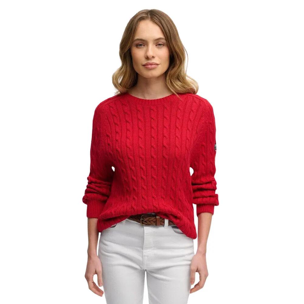 Damski sweter z warkoczowym splotem Superdry