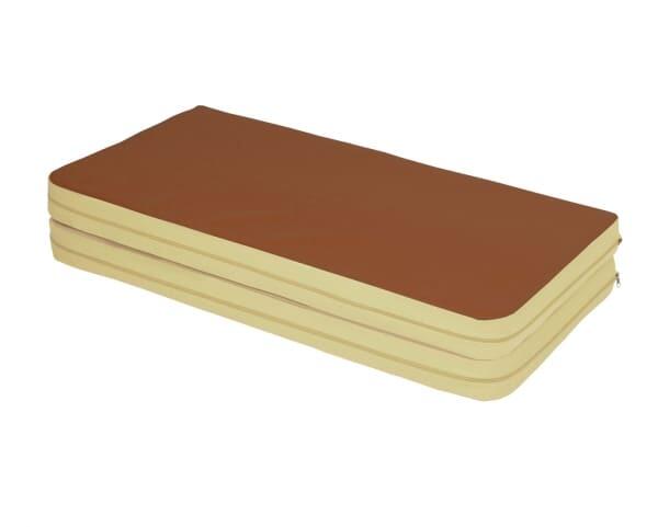 Materac Gimnastyczny Gamma 200X100X8 Dwuczęściowy Beżowo-Brązowy