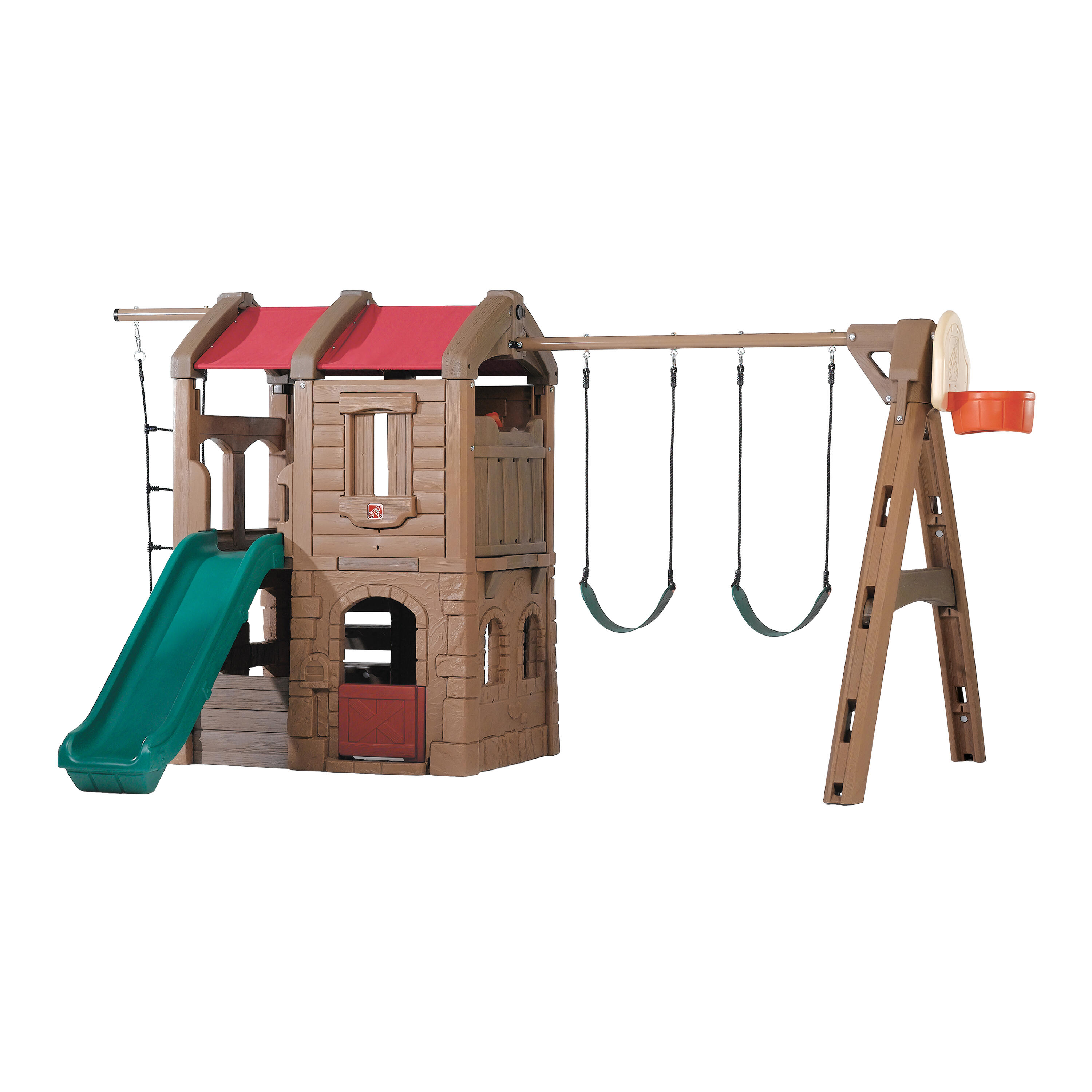 Step2 Naturally Playful Adventure Lodge Plac zabaw ze zjezdzalnia / hustawka