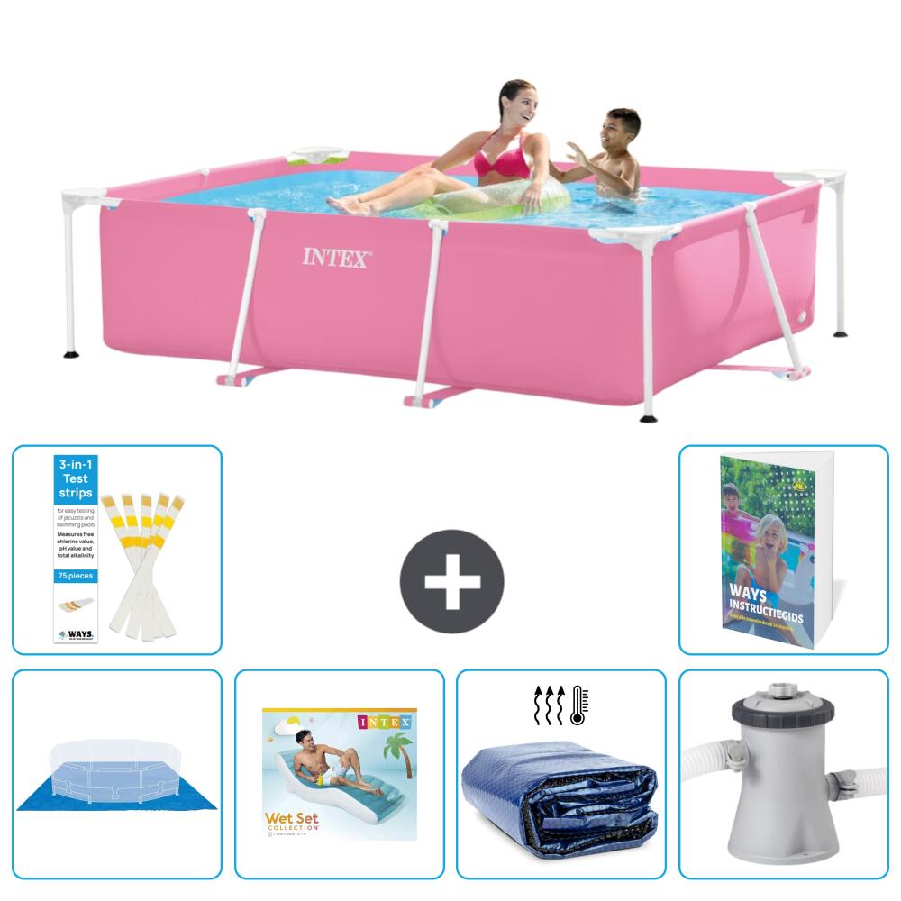 INTEX Basen ze stelażem Prostokątny - 220x150x60 cm - 7-częściowy S171