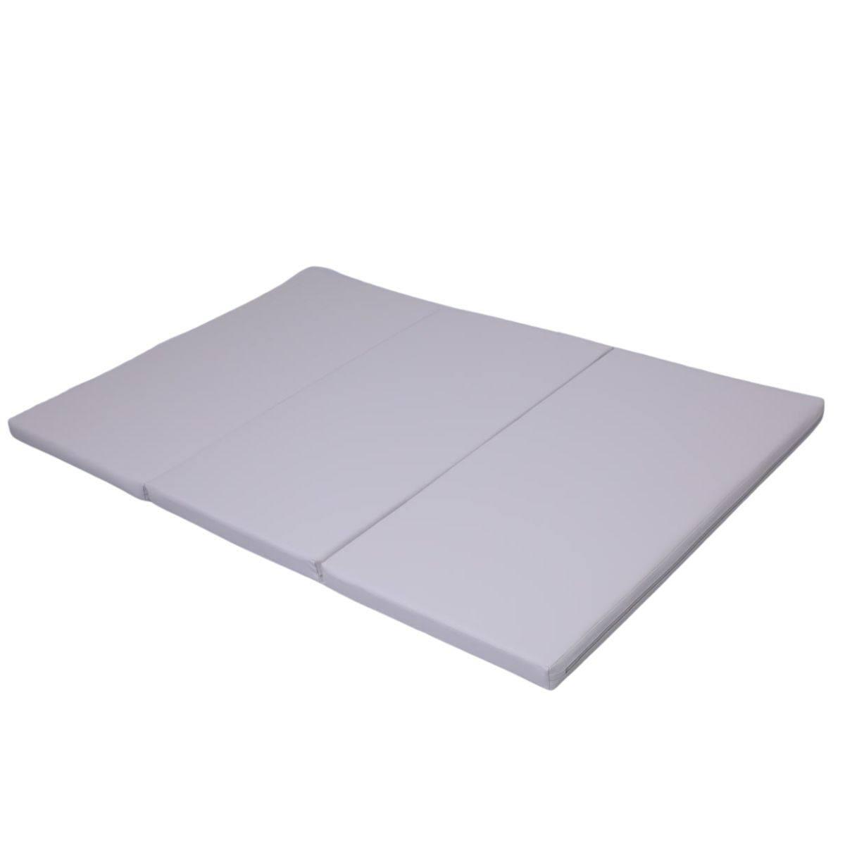 Dziecięca Materac Składany Trzyczęściowy 150x100x5 cm Satellite PU Szary