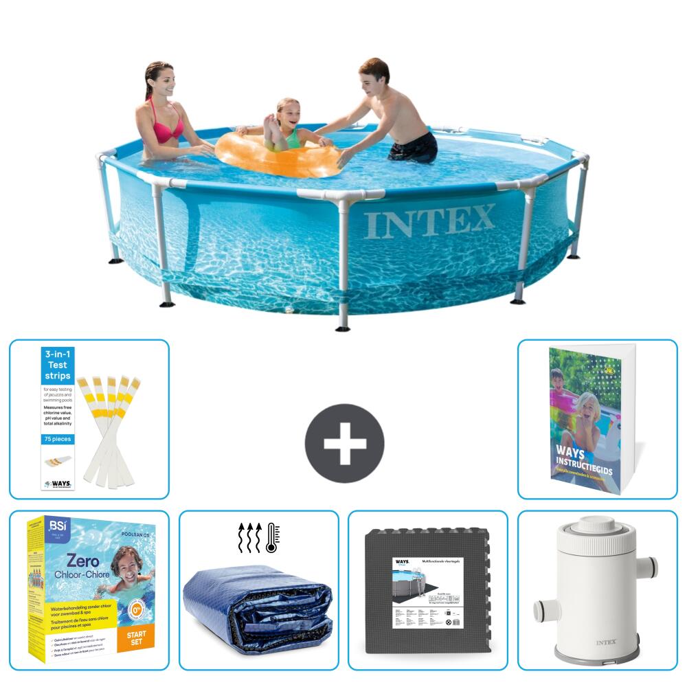 INTEX Basen ze stelażem Okrągły - 305x76 cm - 7-częściowy S111
