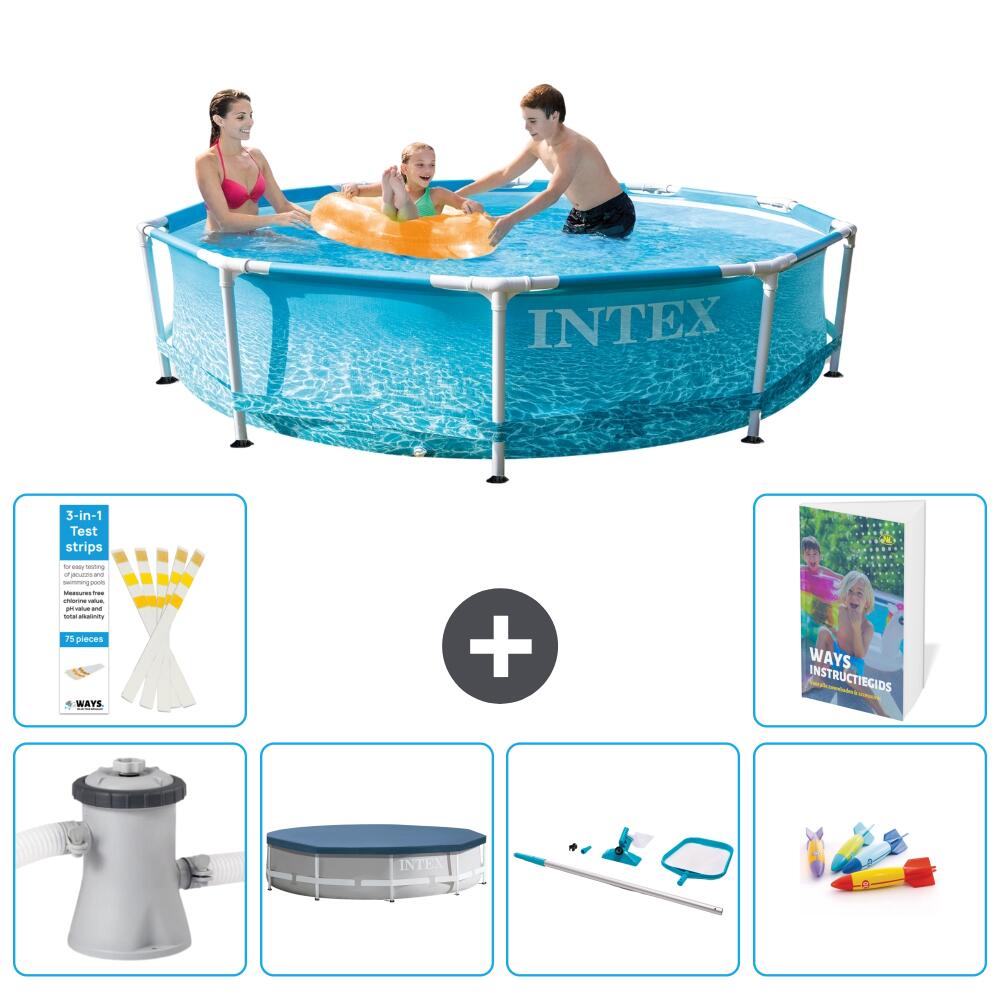 INTEX Basen ze stelażem Okrągły - 305x76 cm - 7-częściowy S299