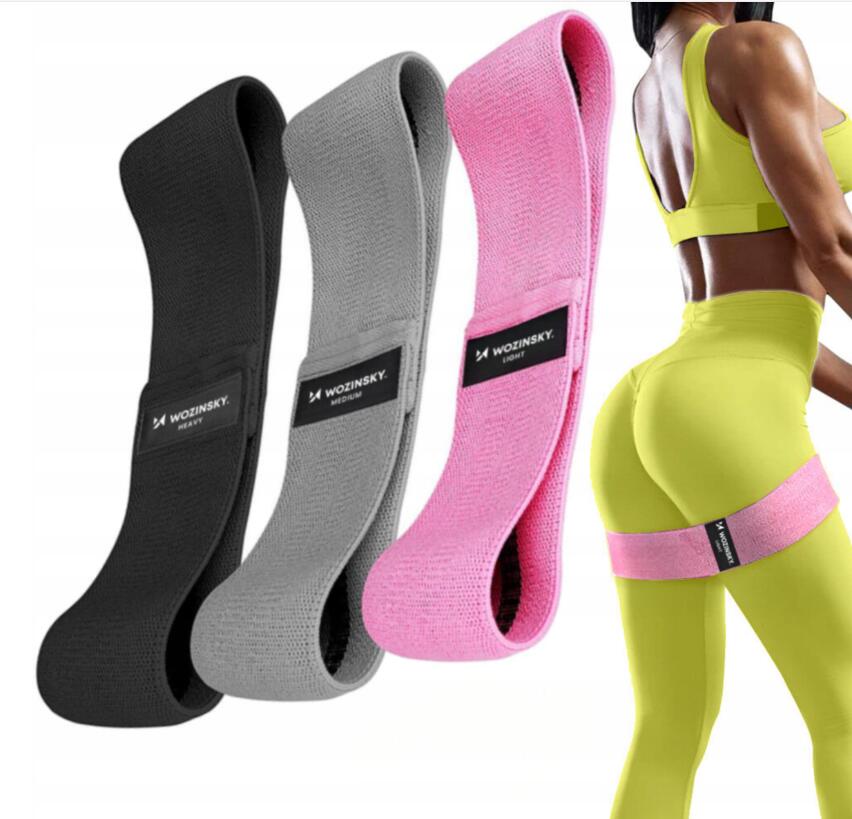 Gumy oporowe do ćwiczeń fitness Wozinsky materiałowe 3 szt