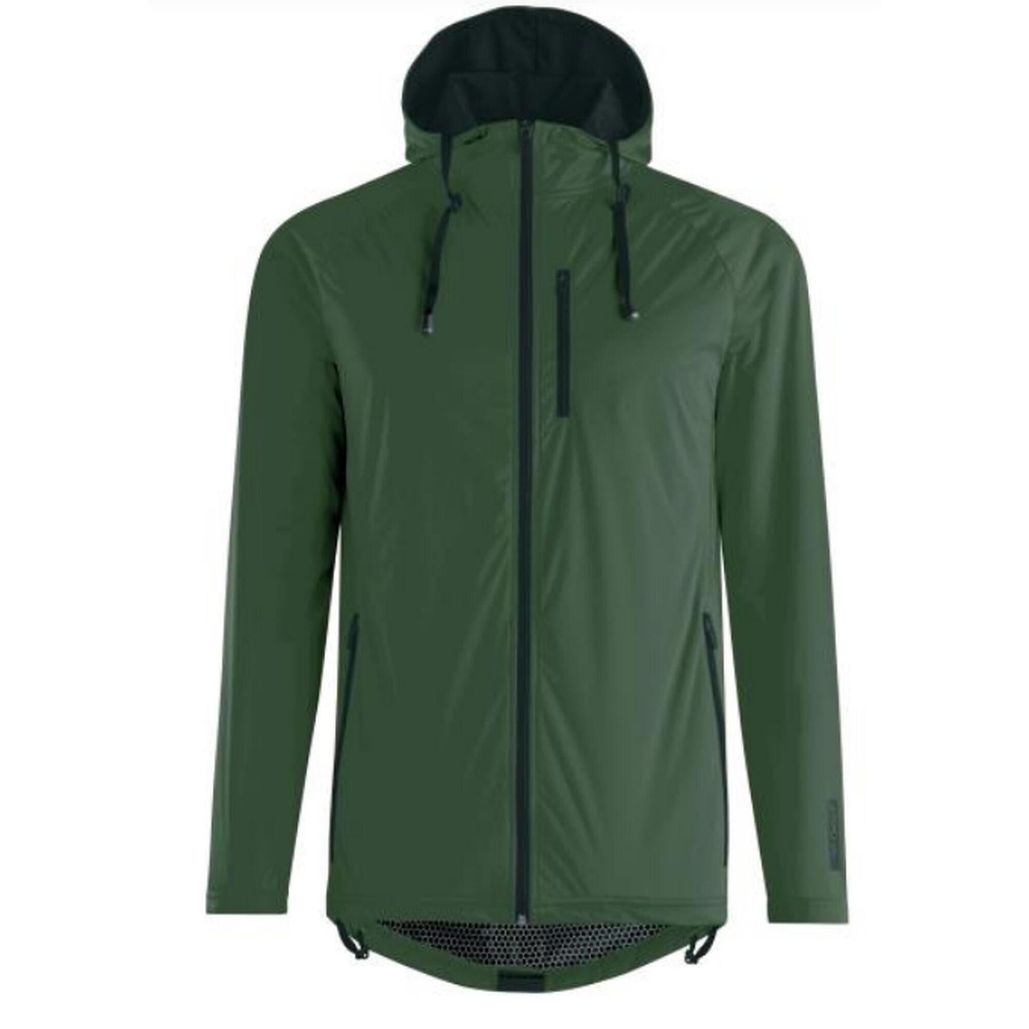 Kurtka rowerowa z kapturem MICROM 15  zielona
