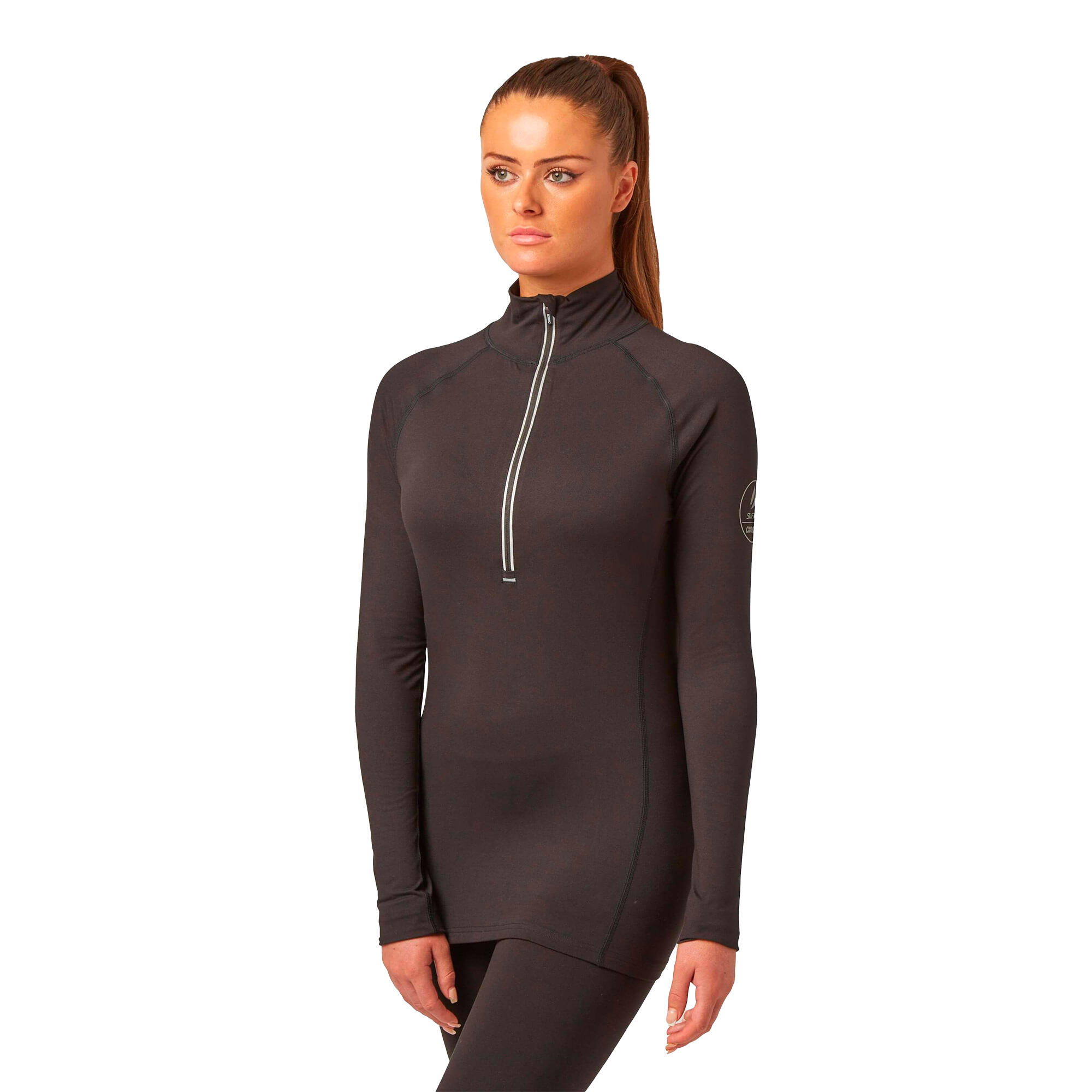 Surfanic Damska Bluza Termoaktywna Carbon Dri Koszulka z Zamkiem SWX2602-020