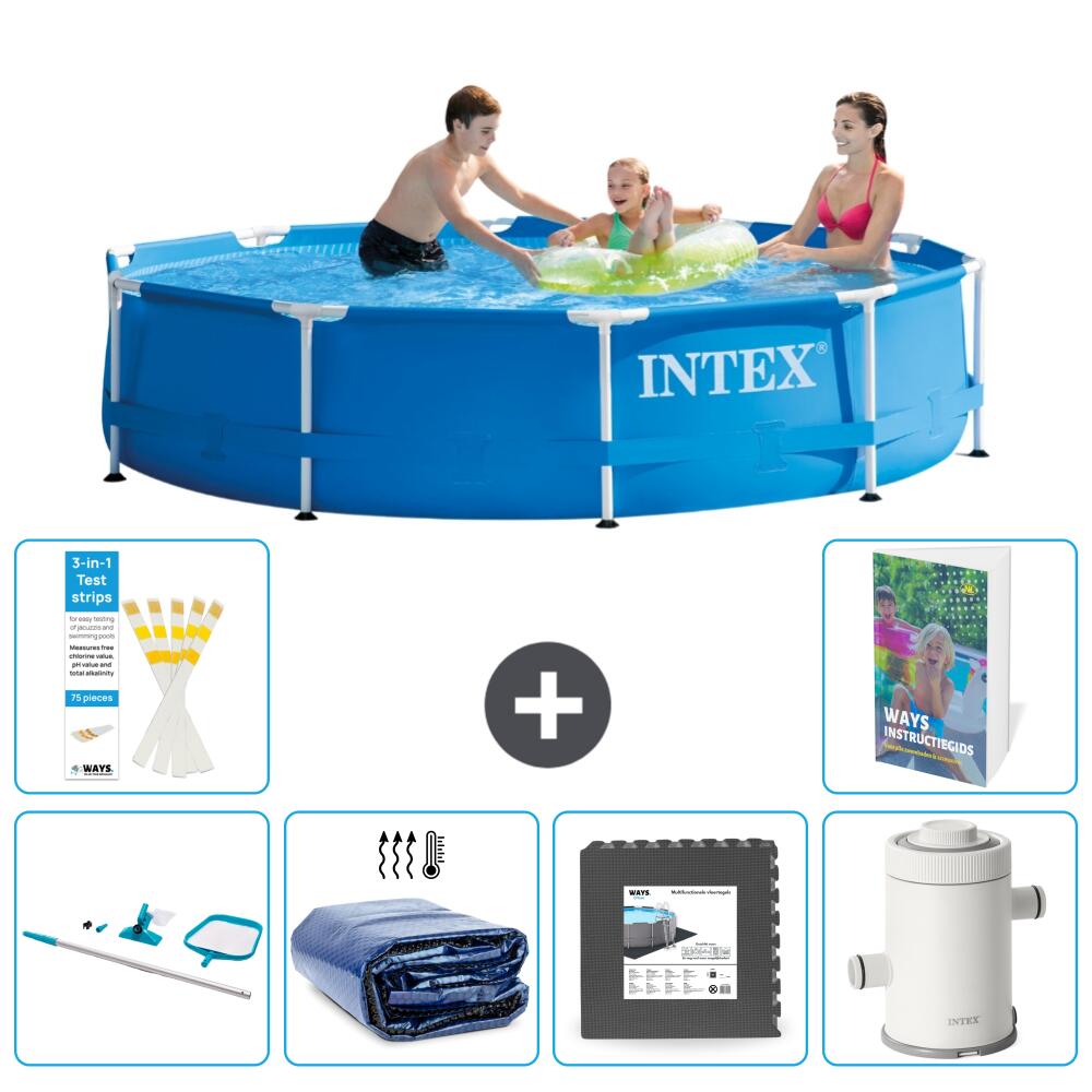 INTEX Basen ze stelażem Okrągły - 305x76 cm - 7-częściowy S43