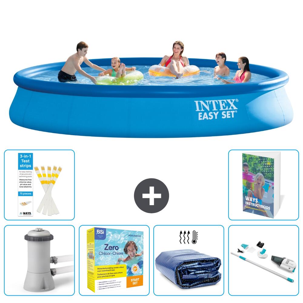 INTEX Basen Easy Set Okrągły - 457x84 cm - 7-częściowy S196