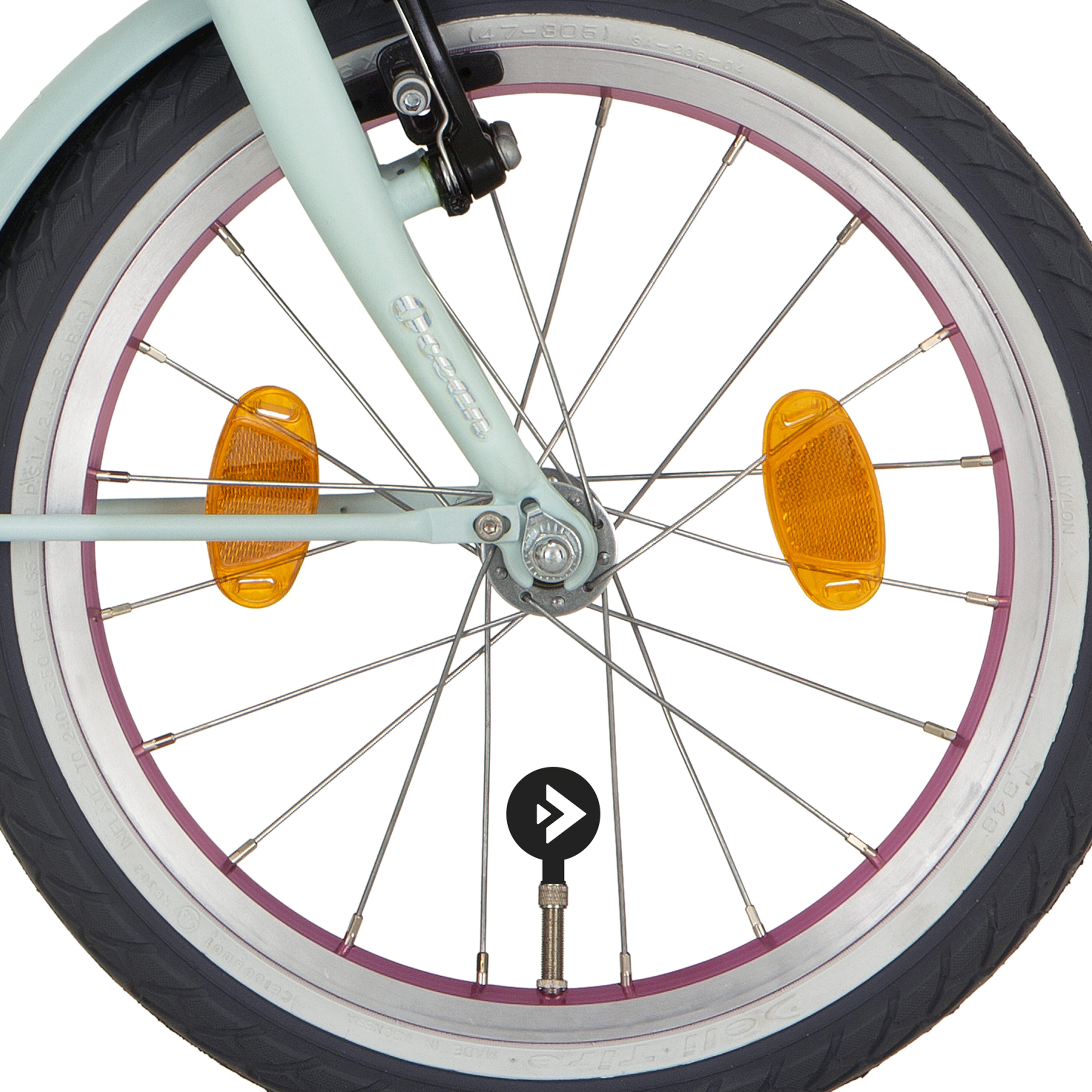 Przednie koło Alpina 18 inch HLQ-10A-1 różowe anodowane