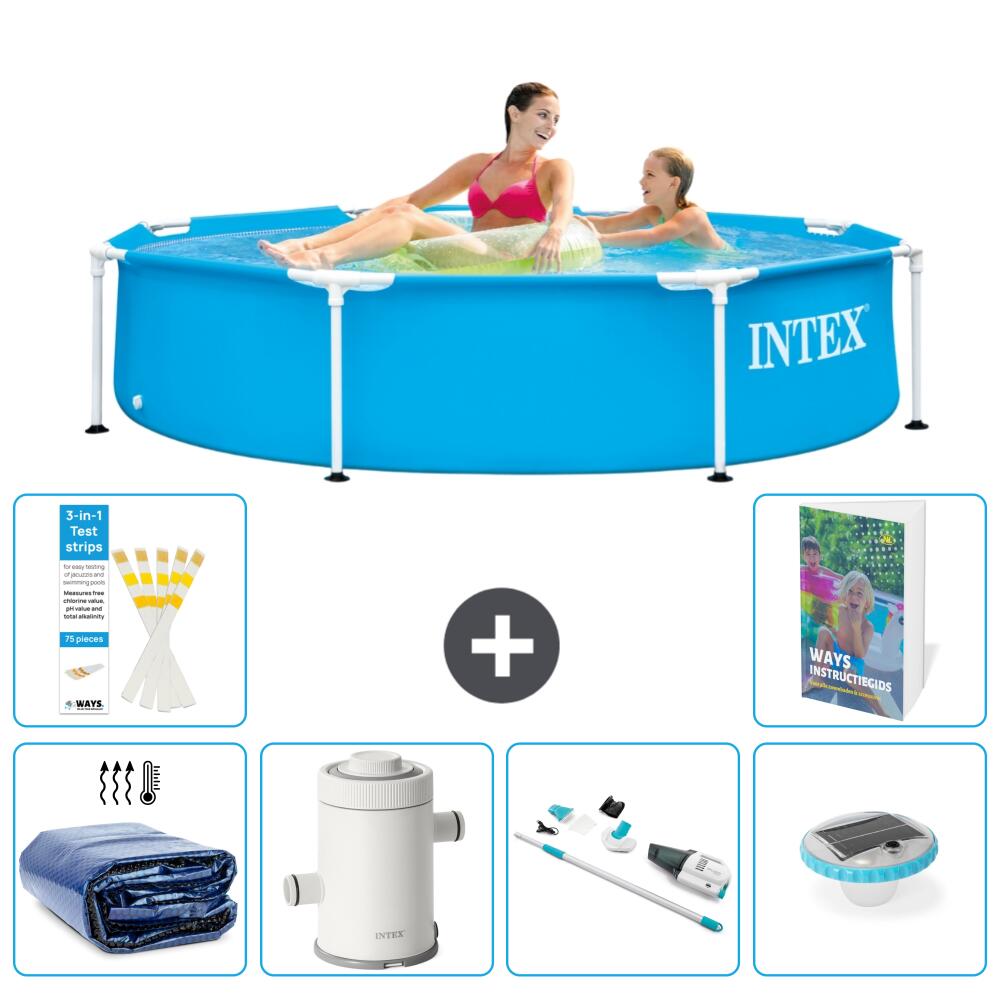 INTEX Basen ze stelażem Okrągły - 244x51 cm - 7-częściowy S30