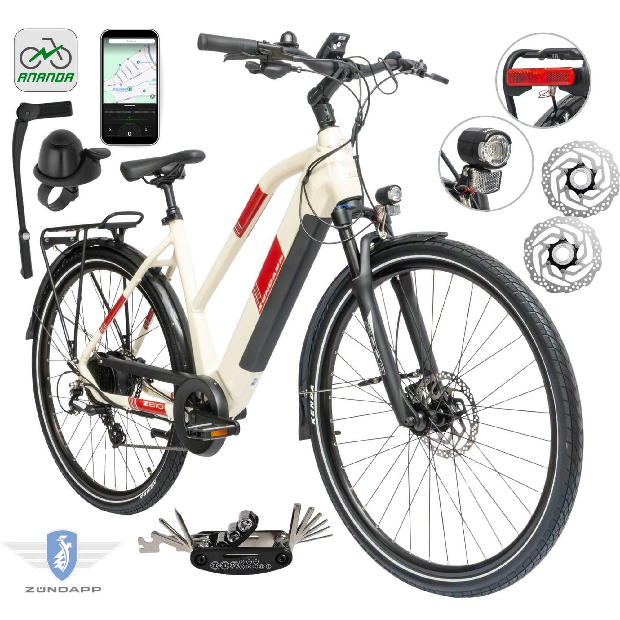 Rower Elektryczny Damski Trekkingowy 28 SHIMANO 250 W LCD Aplikacja 2025