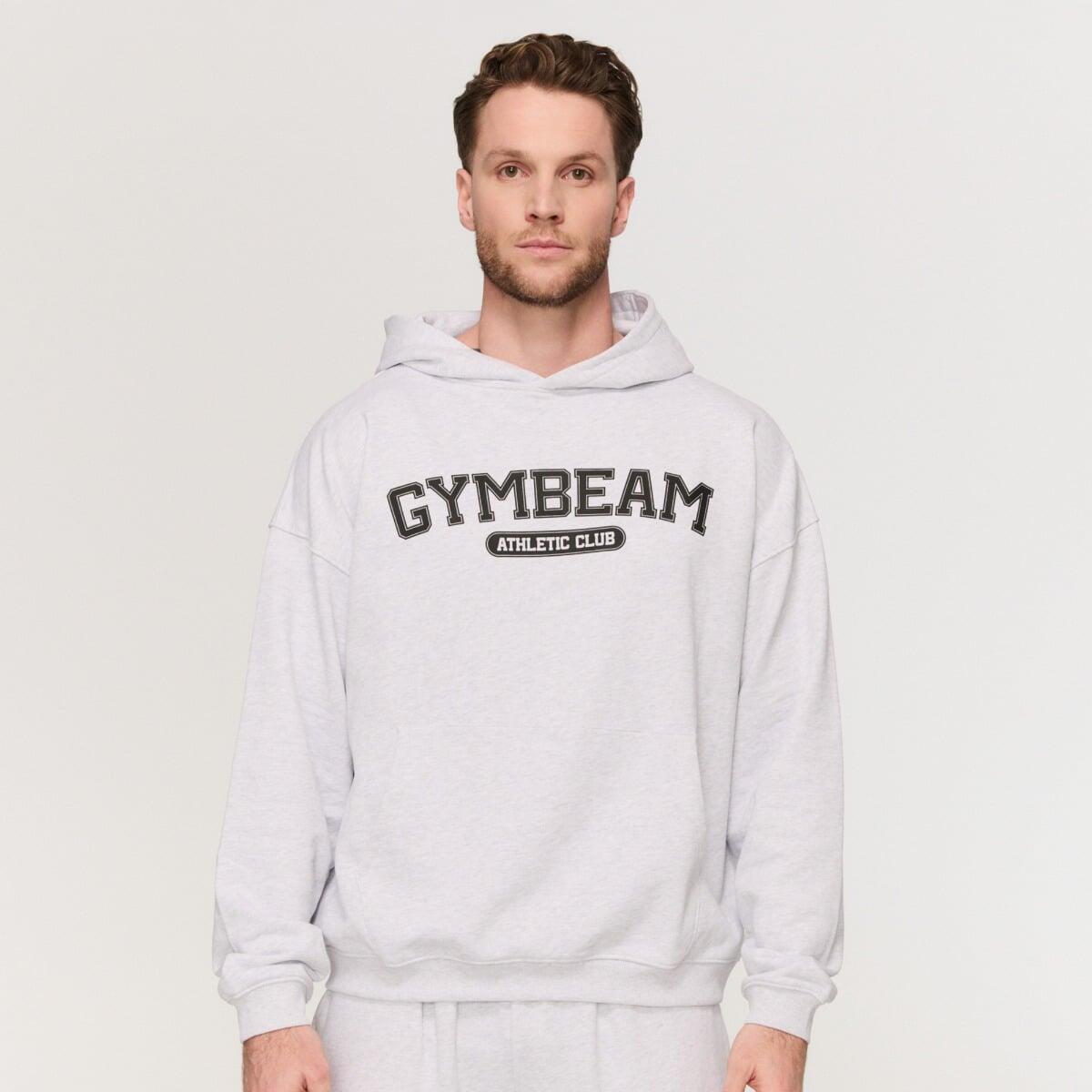Bluza męska fitness z kapturem szara Varsity