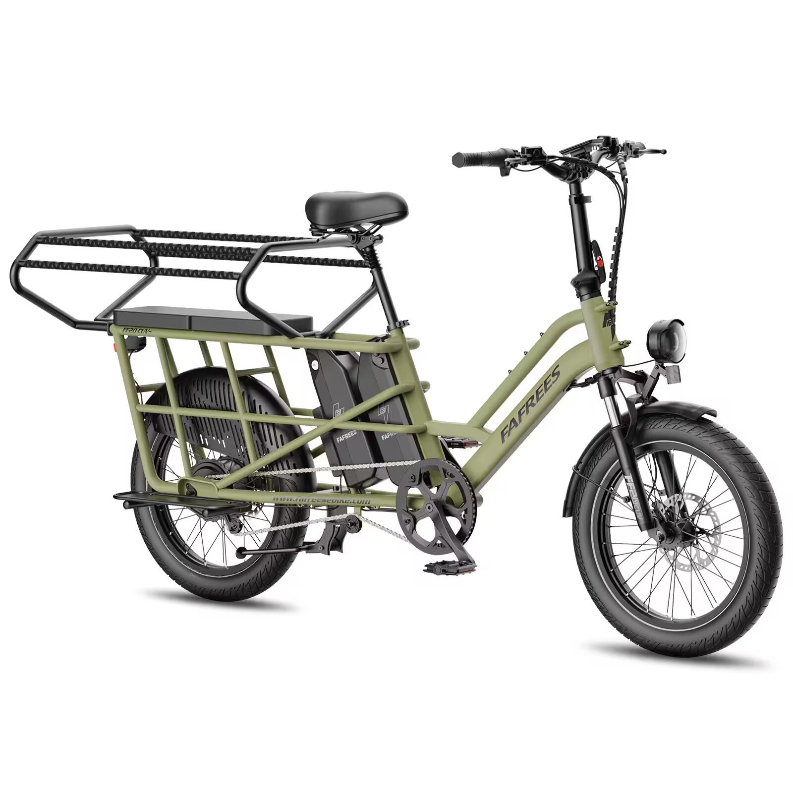Cargo E Bike FF20 CUV Baterie 2x15Ah 170km Fat Opony Fotelik Dziecko 200kg