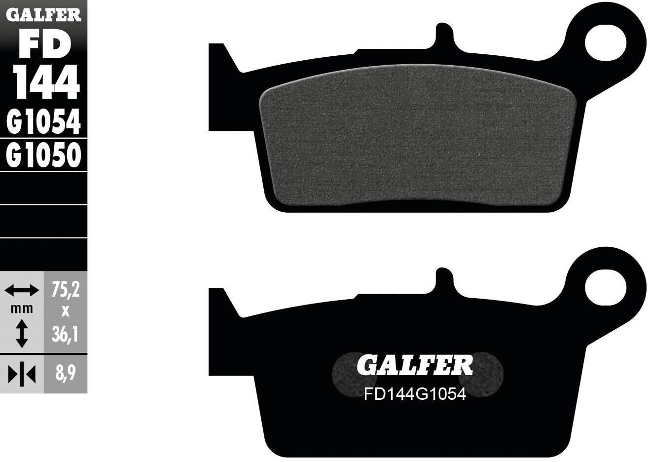 GALFER klocki hamulcowe FD144 G1054 organiczne
