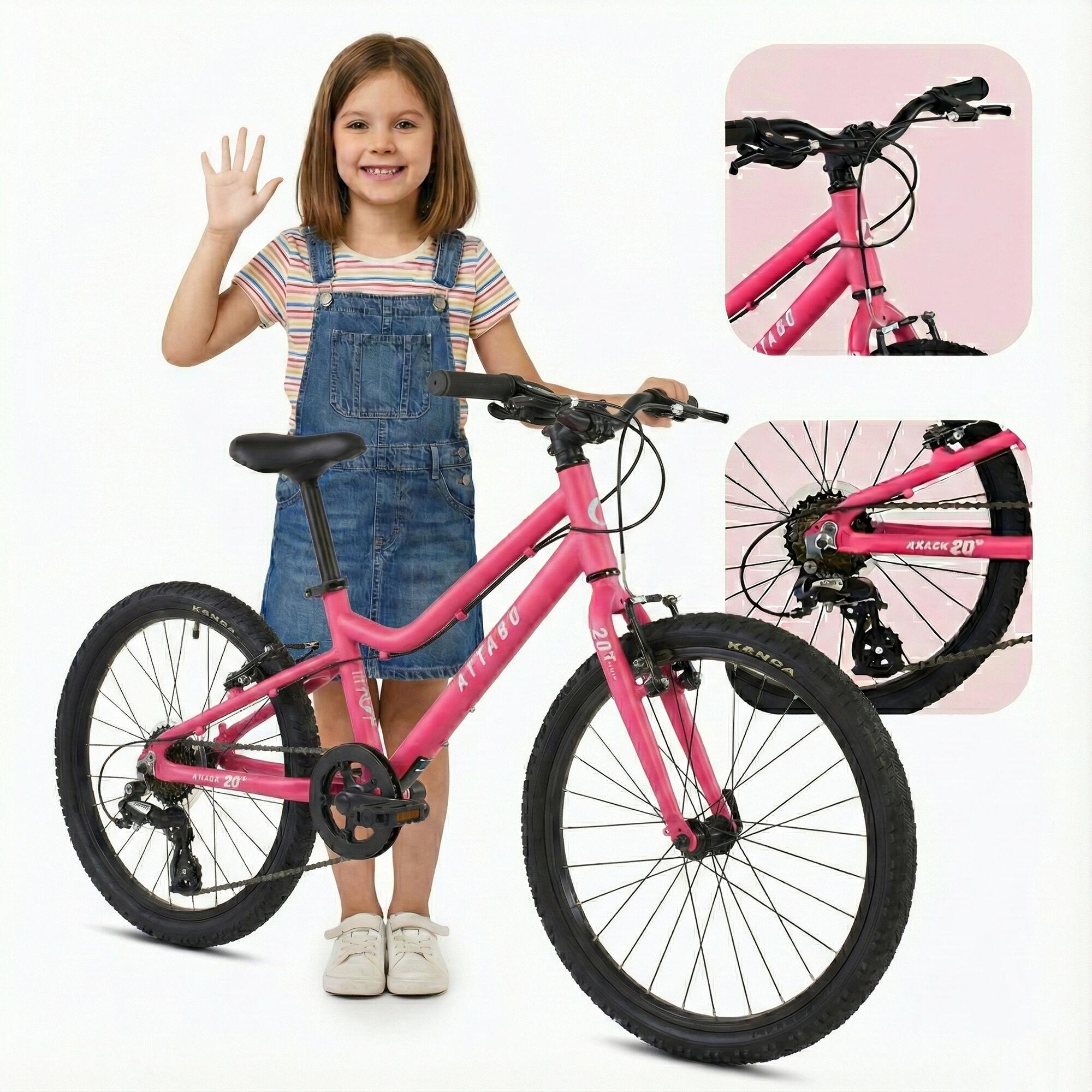 Rower dziecięcy ATTABO KNACK 20 różowy 20