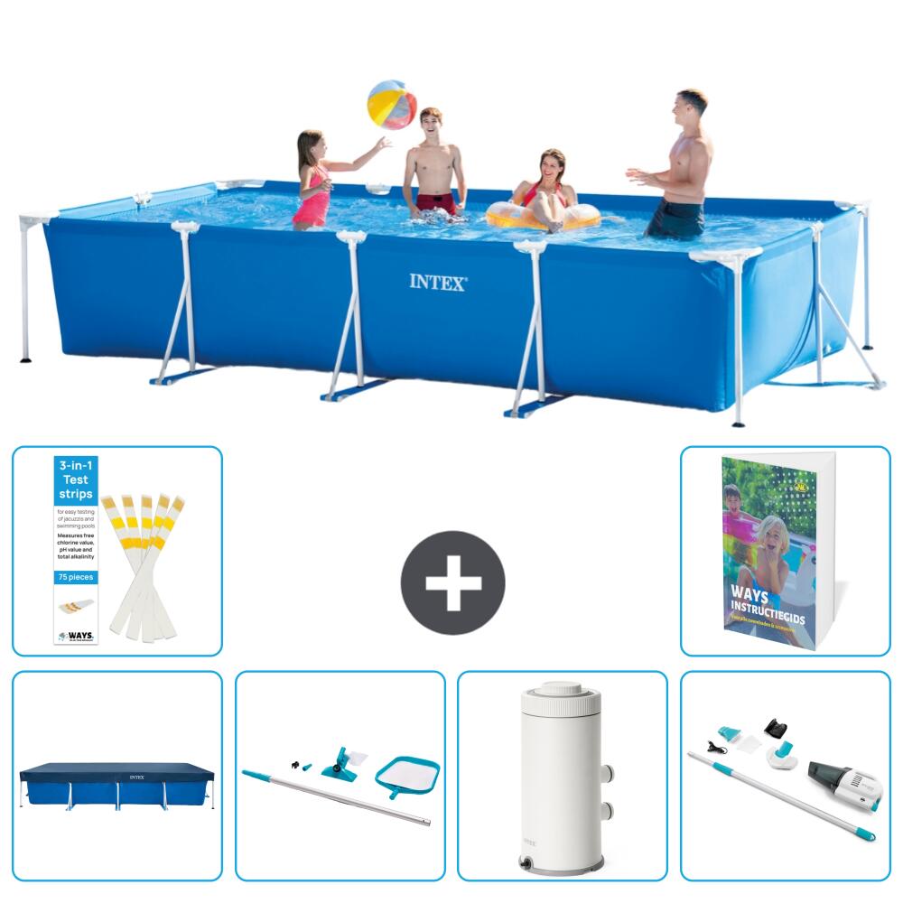 INTEX Basen ze stelażem Prostokątny - 450x220x84 cm - 7-częściowy S83