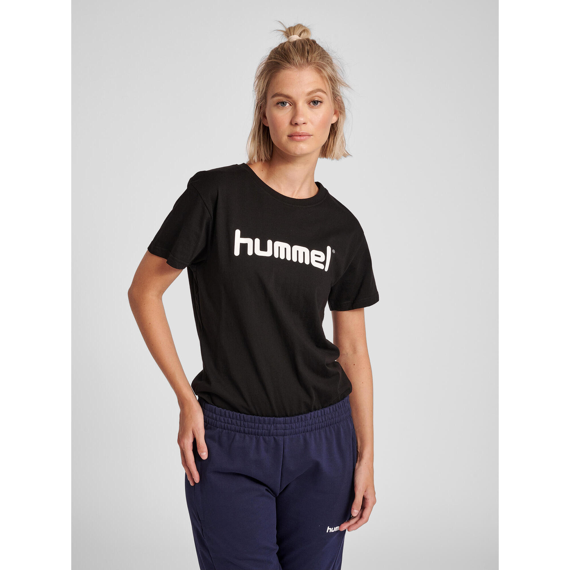 Koszulka sportowa z krótkim rękawem damska Hummel Cotton Logo
