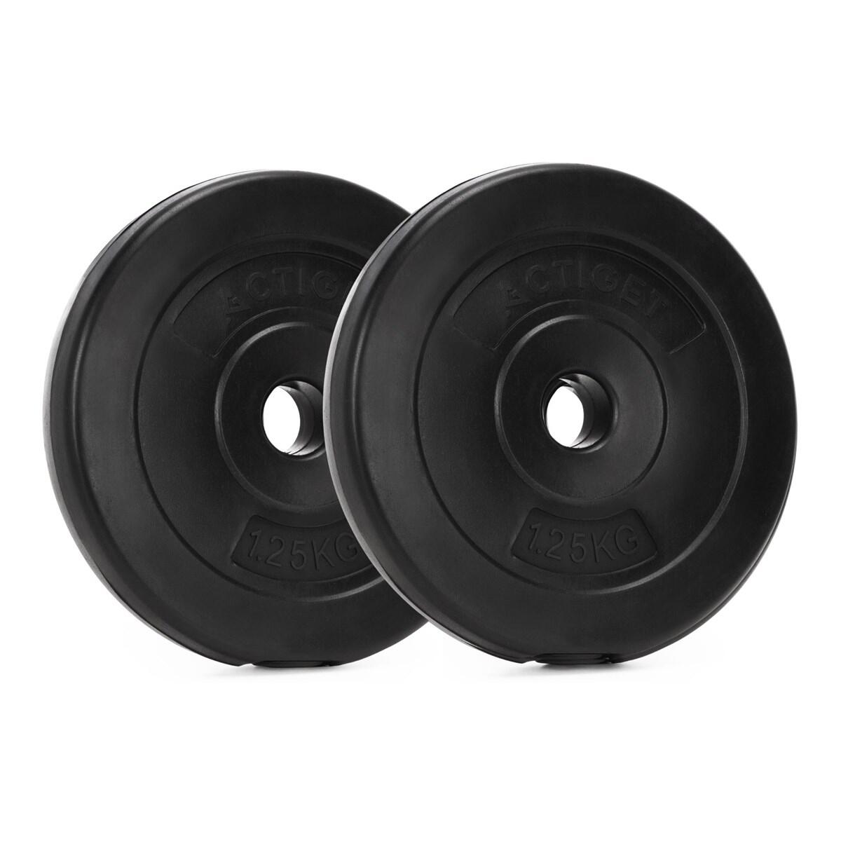 Obciążenia do sztangi Actiget 2x1,25 kg talerze bitumiczne 31 mm kompozytowe