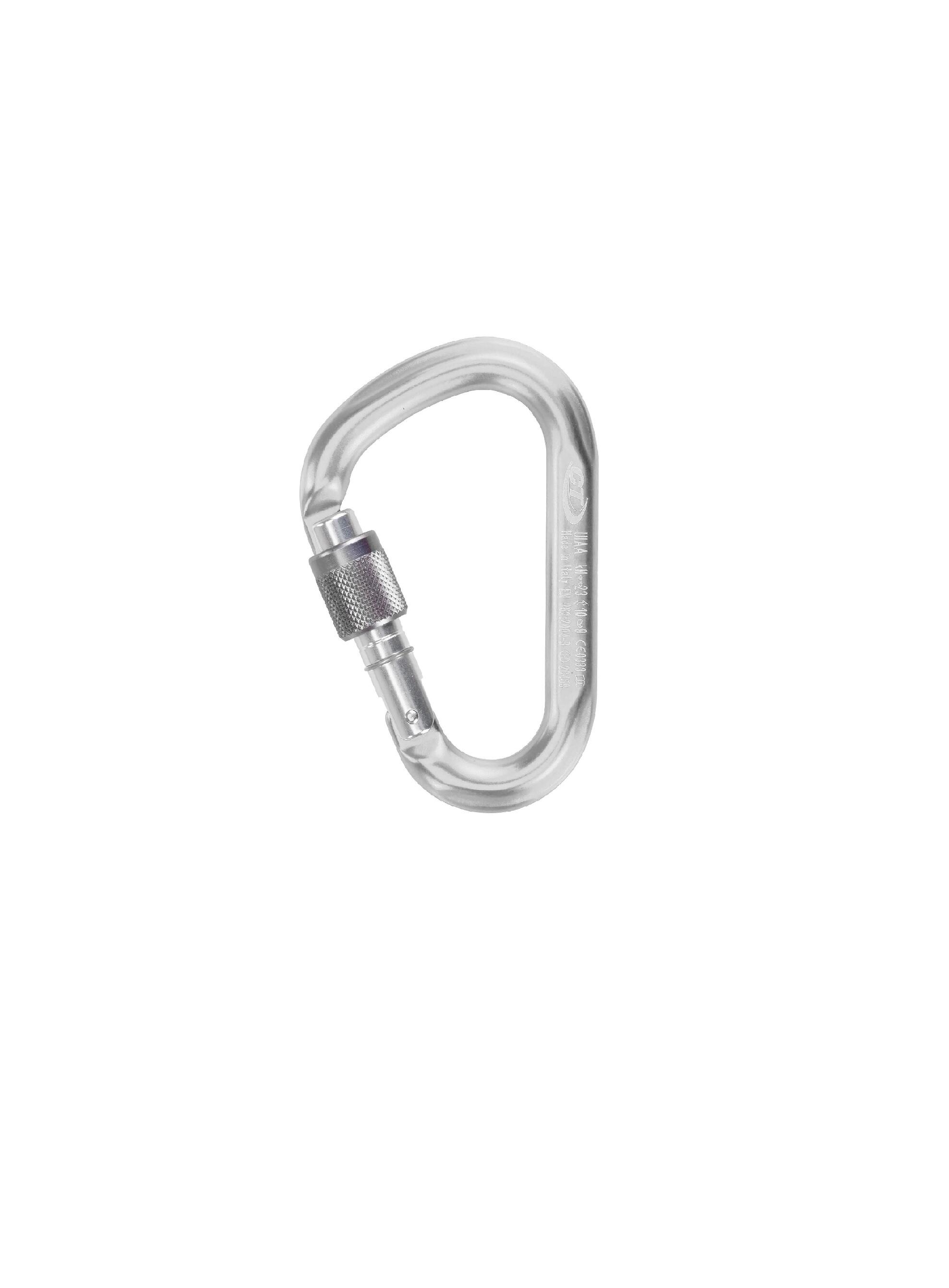 Karabinek Wspinaczkowy Climbing Technology Snappy CF SG (Screw Gate) - silver