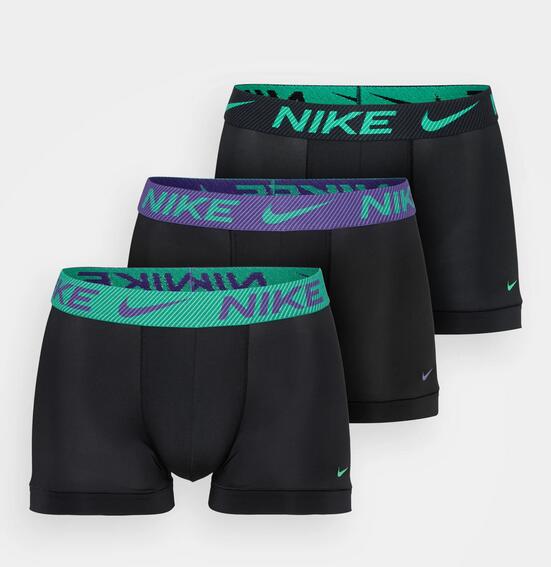 Bokserki Nike Essential Micro 3 szt. czarne zielone fioletowe
