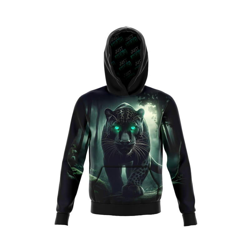 Bluza kangurka sportowa z kapturem unisex wygodna FA CZARNA PANTERA