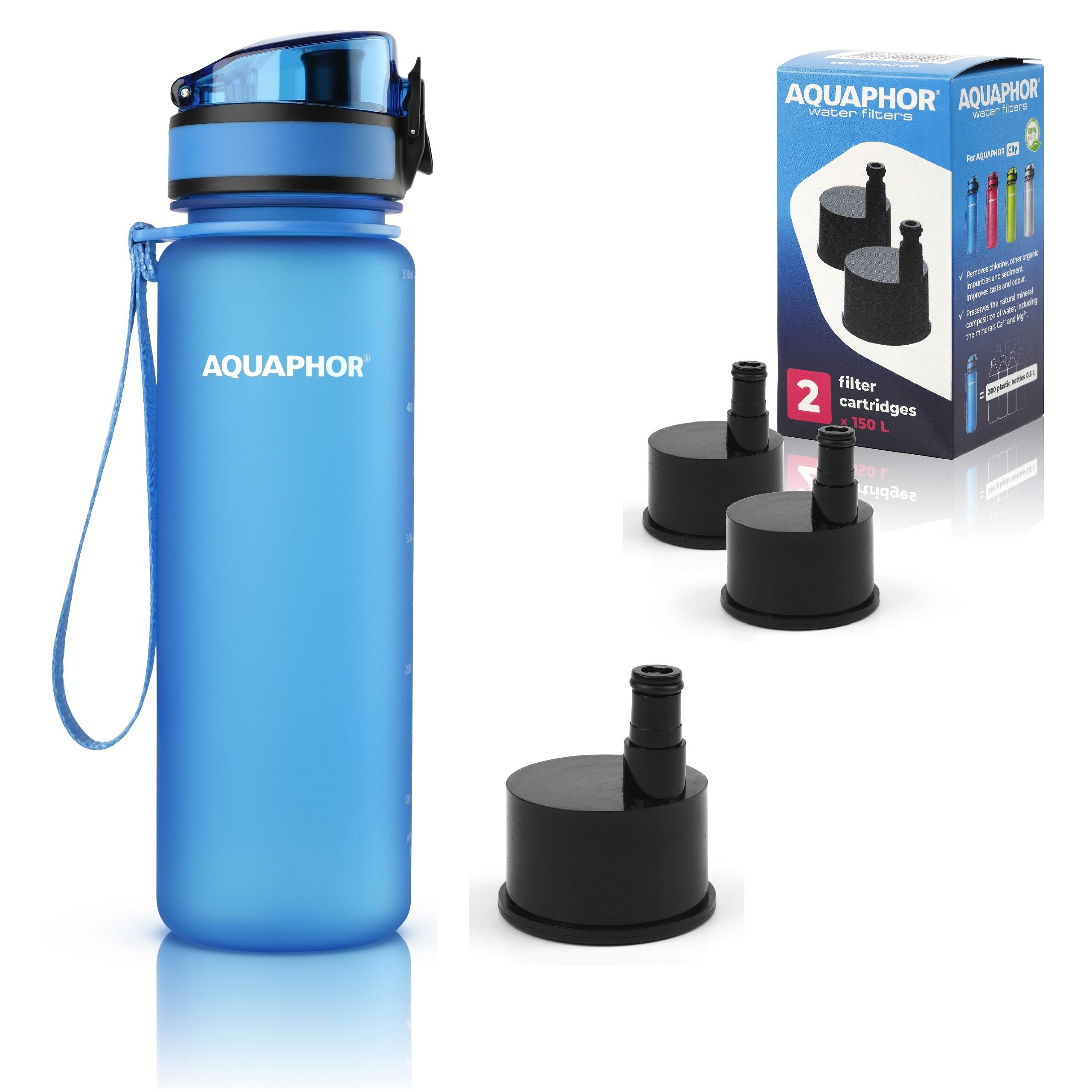 Butelka filtrująca turystyczna Aquaphor City 500 ml + 3 filtry