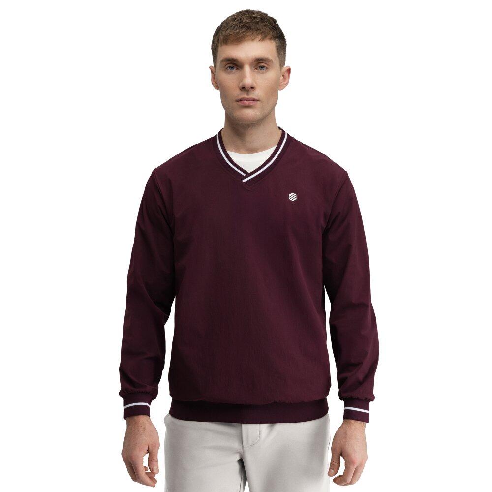 Męska przeciwwiatrowa bluza golfowa Siroko Stinger Cherry
