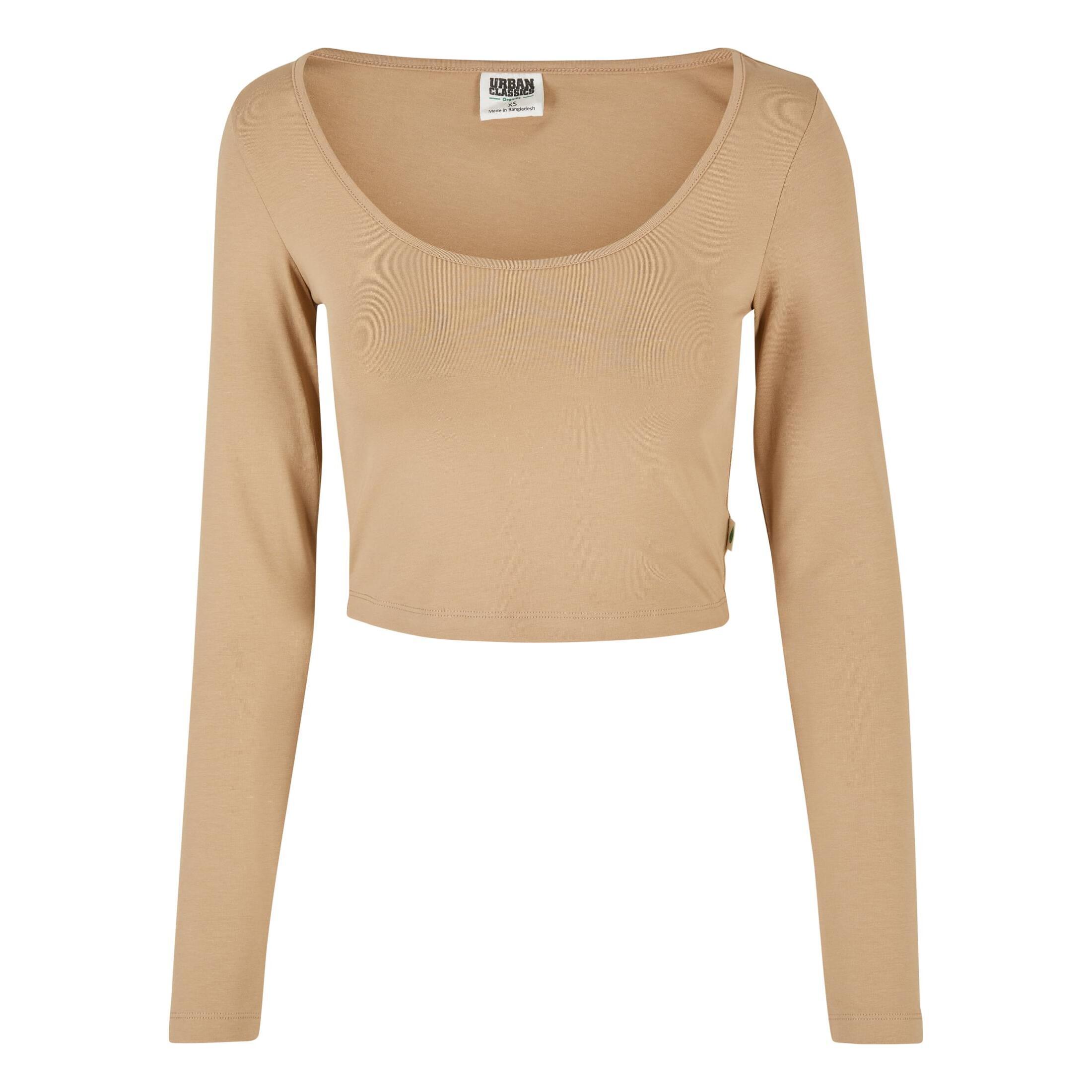 Damska koszulka crop top z długim rękawem Urban Classics Organic