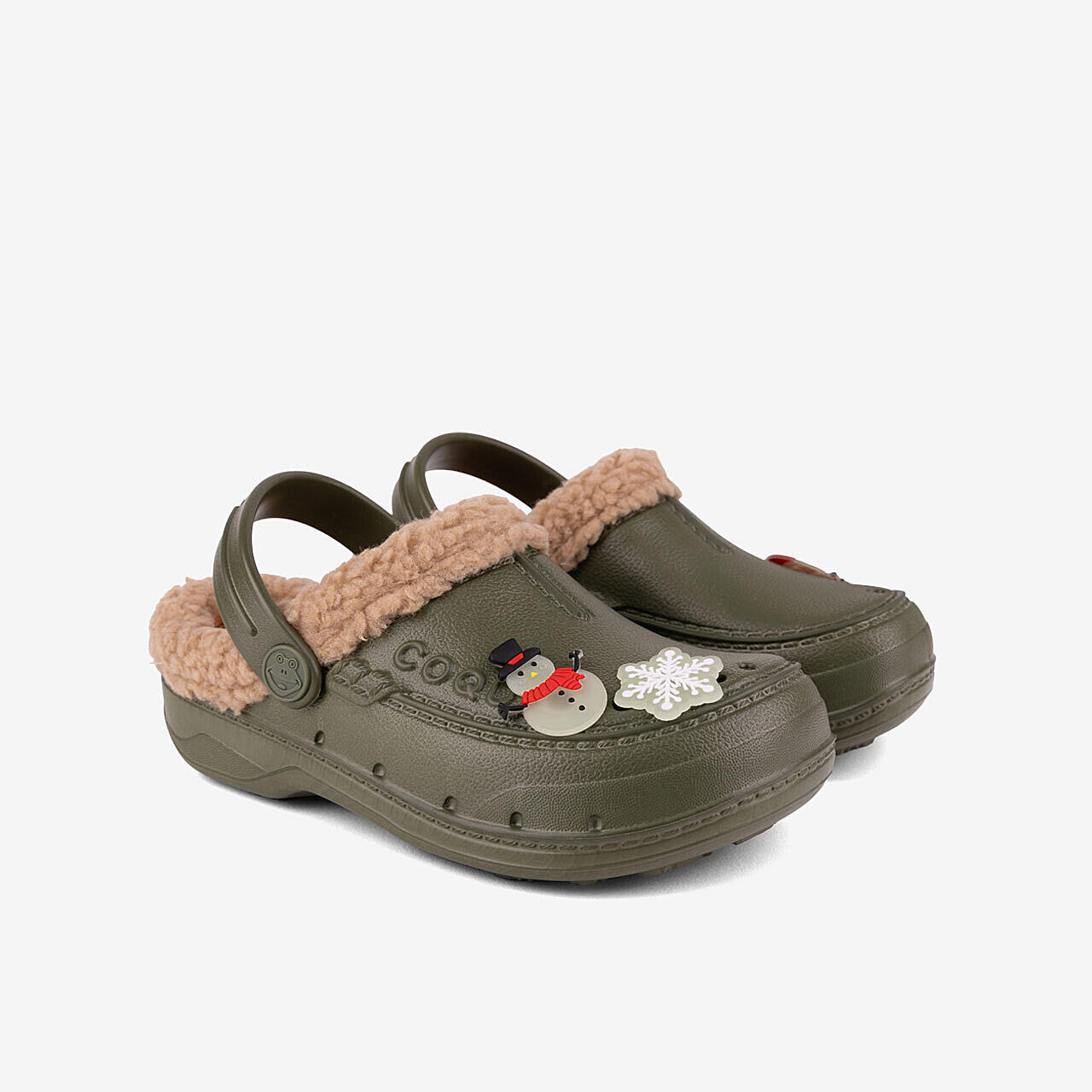Buty zimowe dziecięce Coqui Husky, ocieplane, ciemnozielone