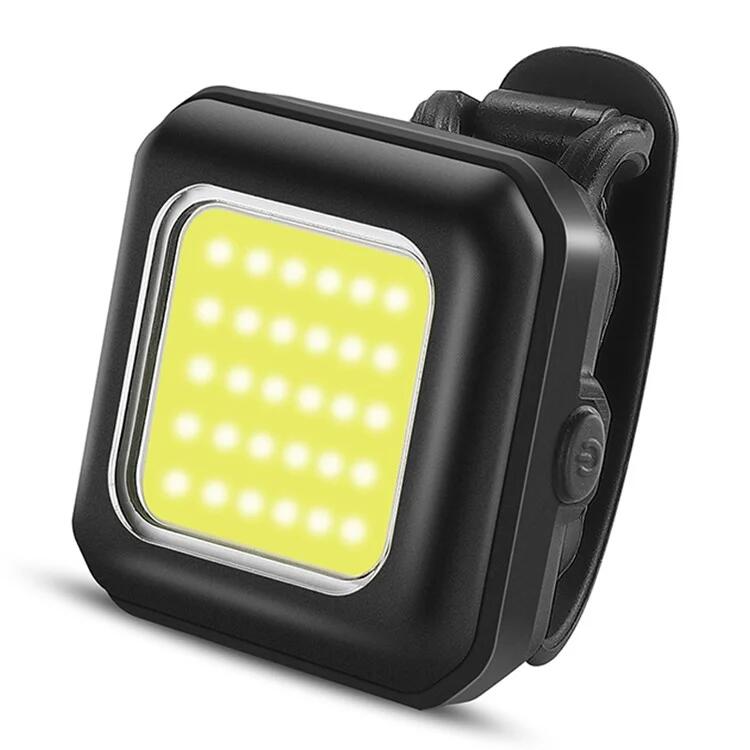 Czarna lampka LED do roweru - Przednie światło białe